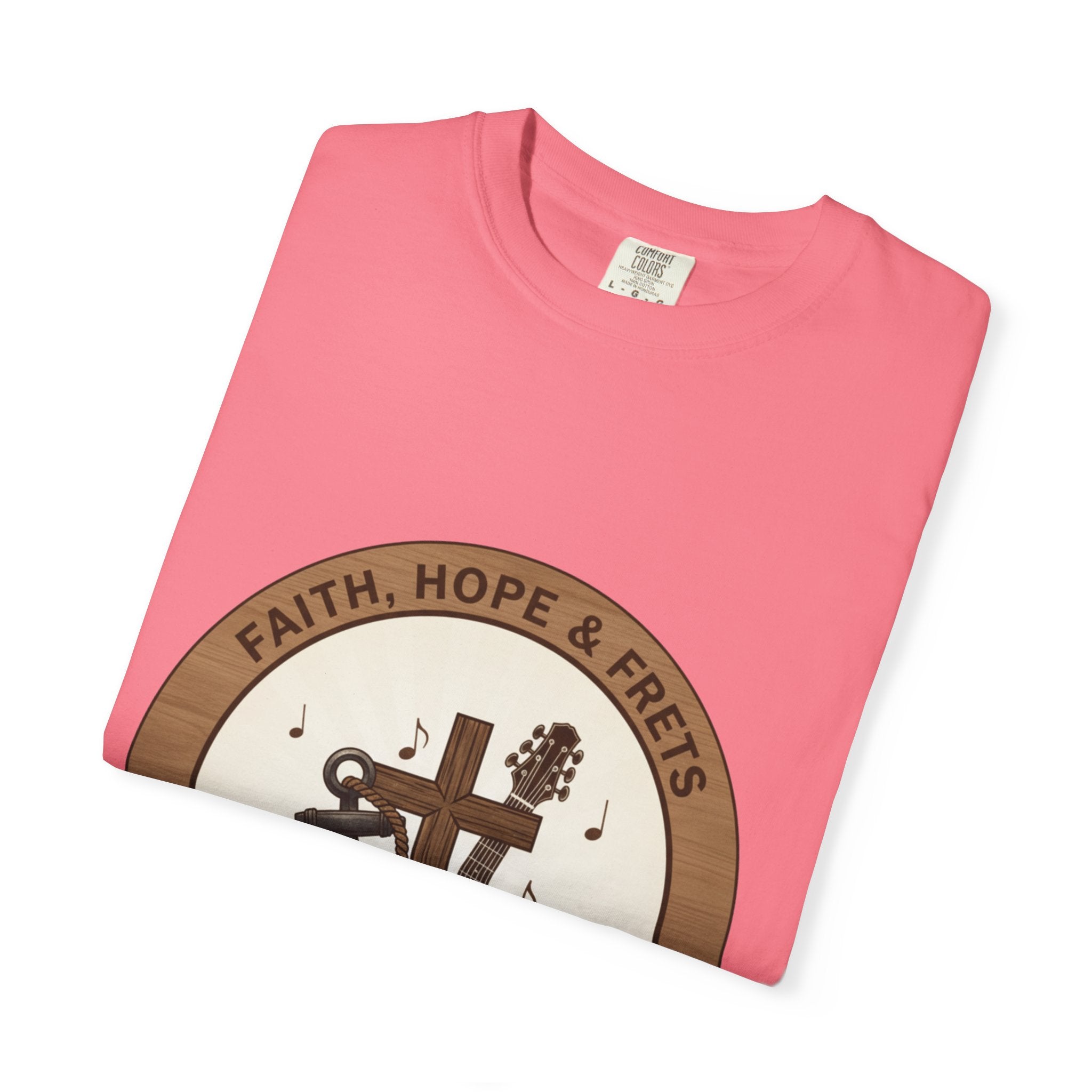 Faith Hope & Frets T-Shirt | Christian Guitar Worship Music Tee
