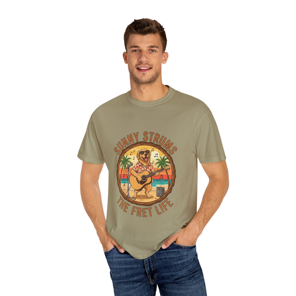 Sunny Strums: Golden Retriever Acoustic Serenade Tee