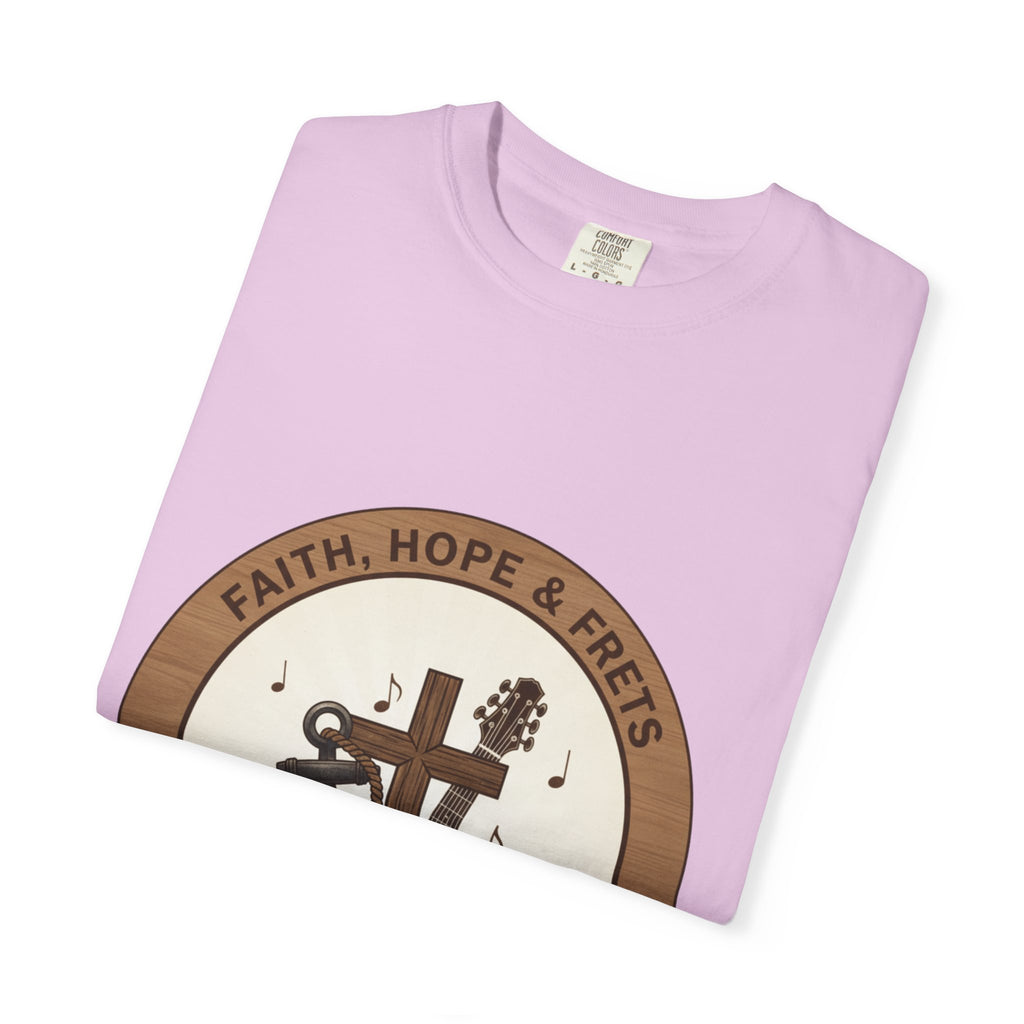 Faith Hope & Frets T-Shirt | Christian Guitar Worship Music Tee