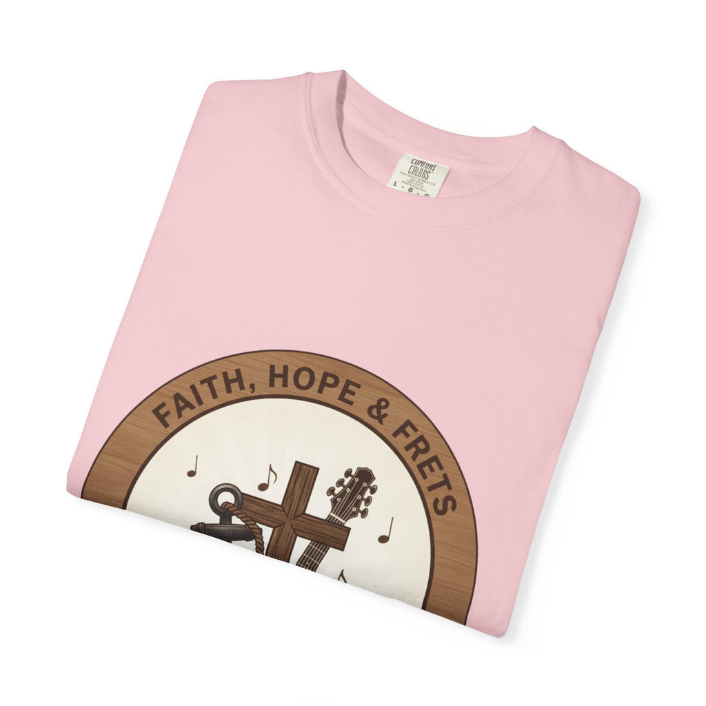 Faith Hope & Frets T-Shirt | Christian Guitar Worship Music Tee