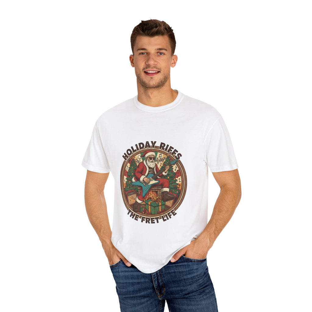 Holiday Riffs T-Shirt | Funny Christmas Guitar Music Tee
