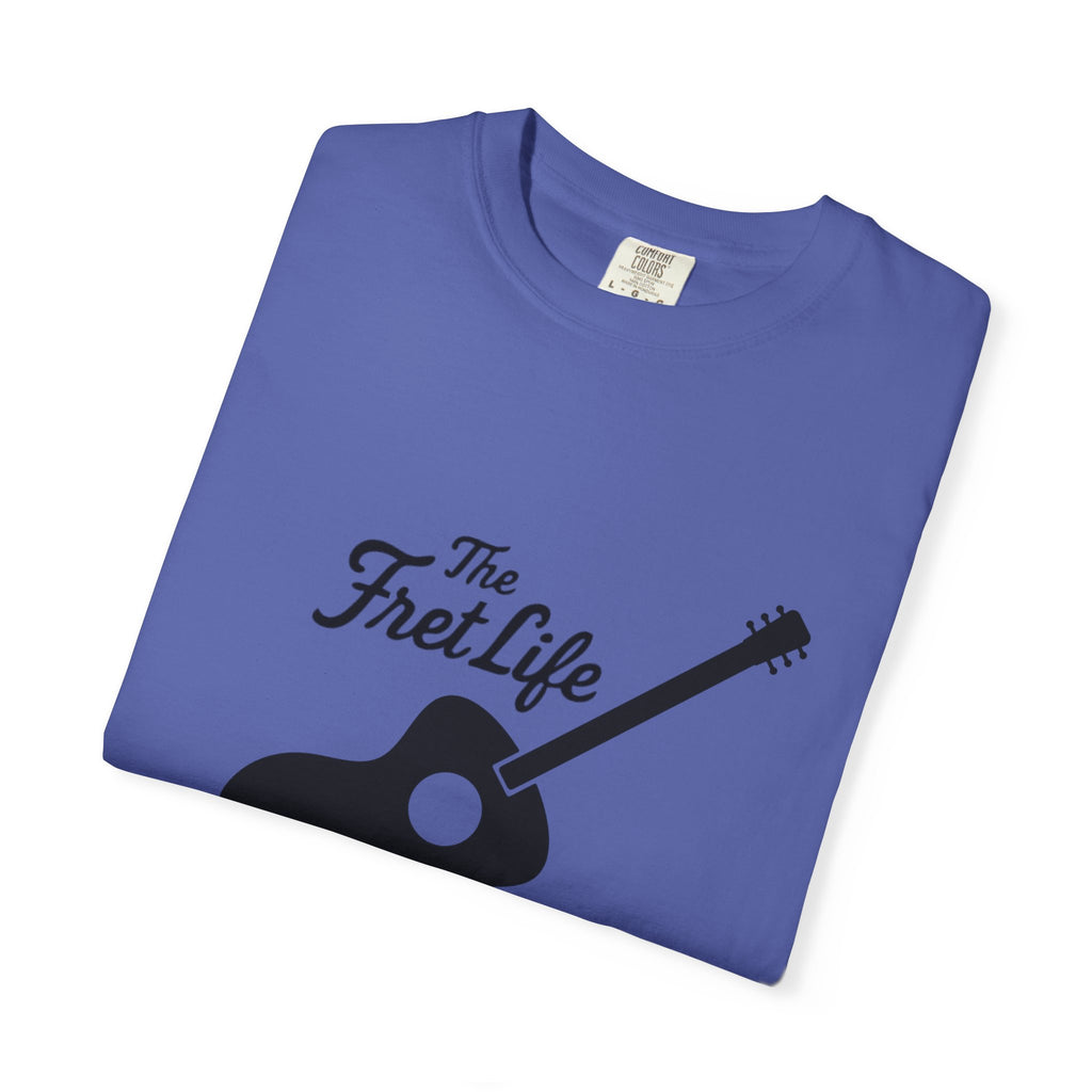 Acoustic Guitar, The Fret Life, Unisex Garment-Dyed T-shirt