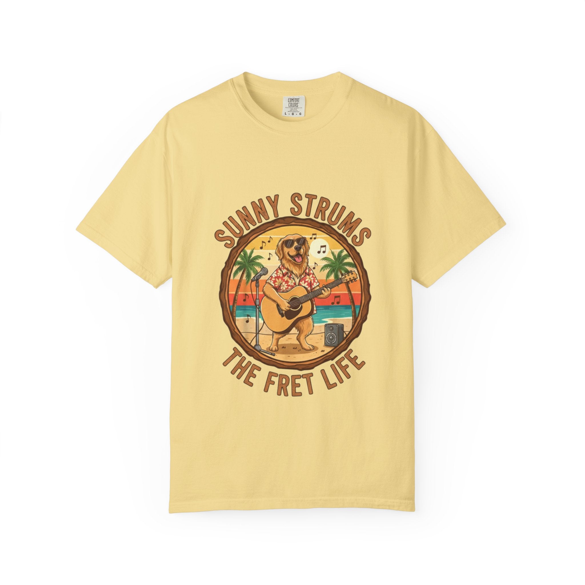 Sunny Strums: Golden Retriever Acoustic Serenade Tee