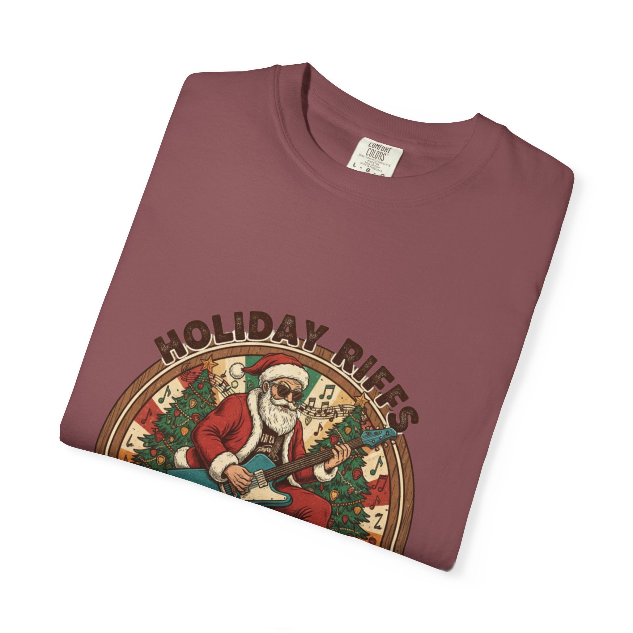 Holiday Riffs T-Shirt | Funny Christmas Guitar Music Tee
