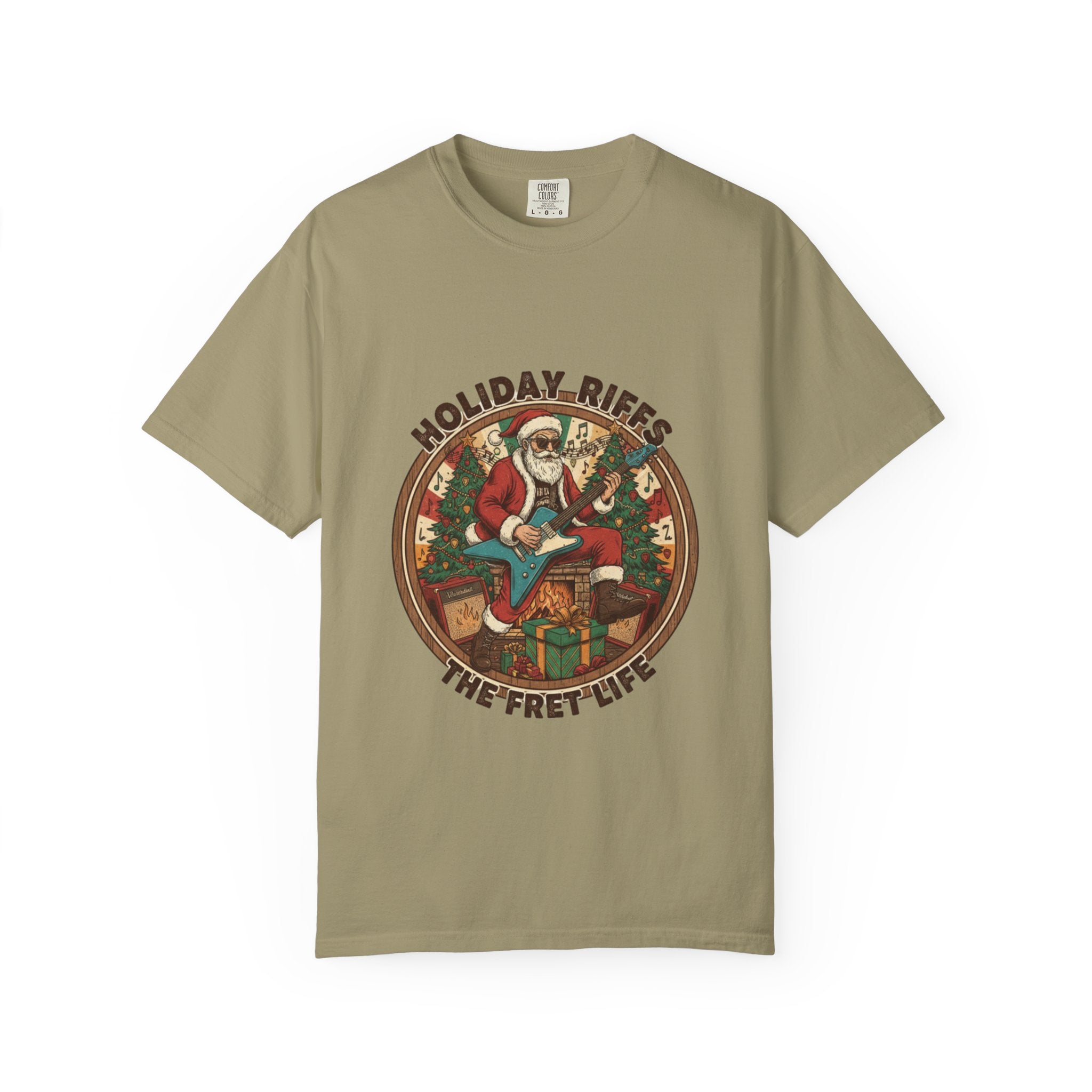 Holiday Riffs T-Shirt | Funny Christmas Guitar Music Tee