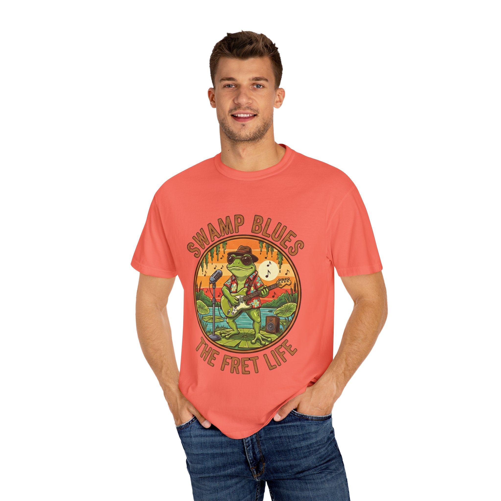 Swamp Blues: Ribbitin' Riffs Fret Life Tee