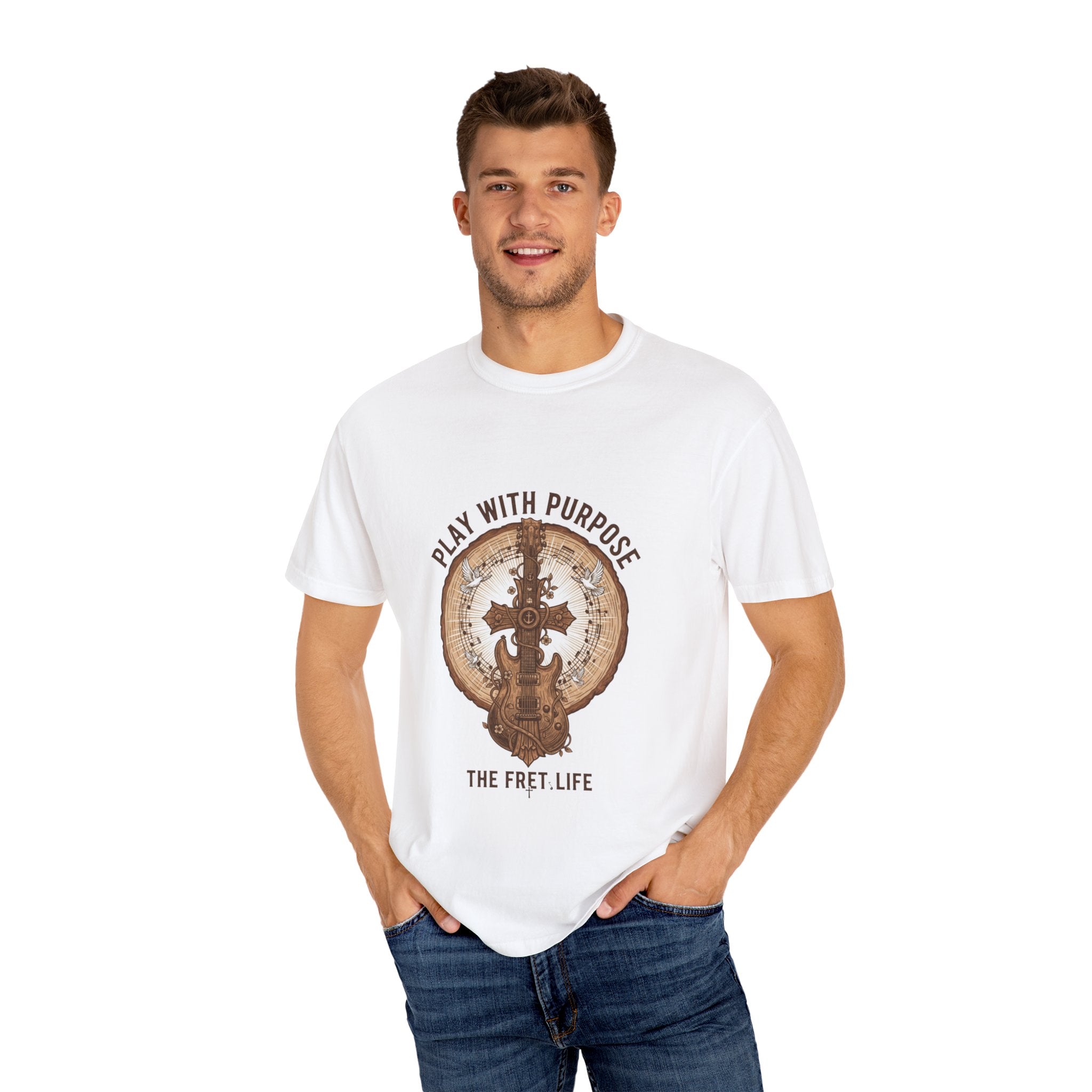 Play With Purpose Christian T-Shirt | Music Ministry Guitar Tee