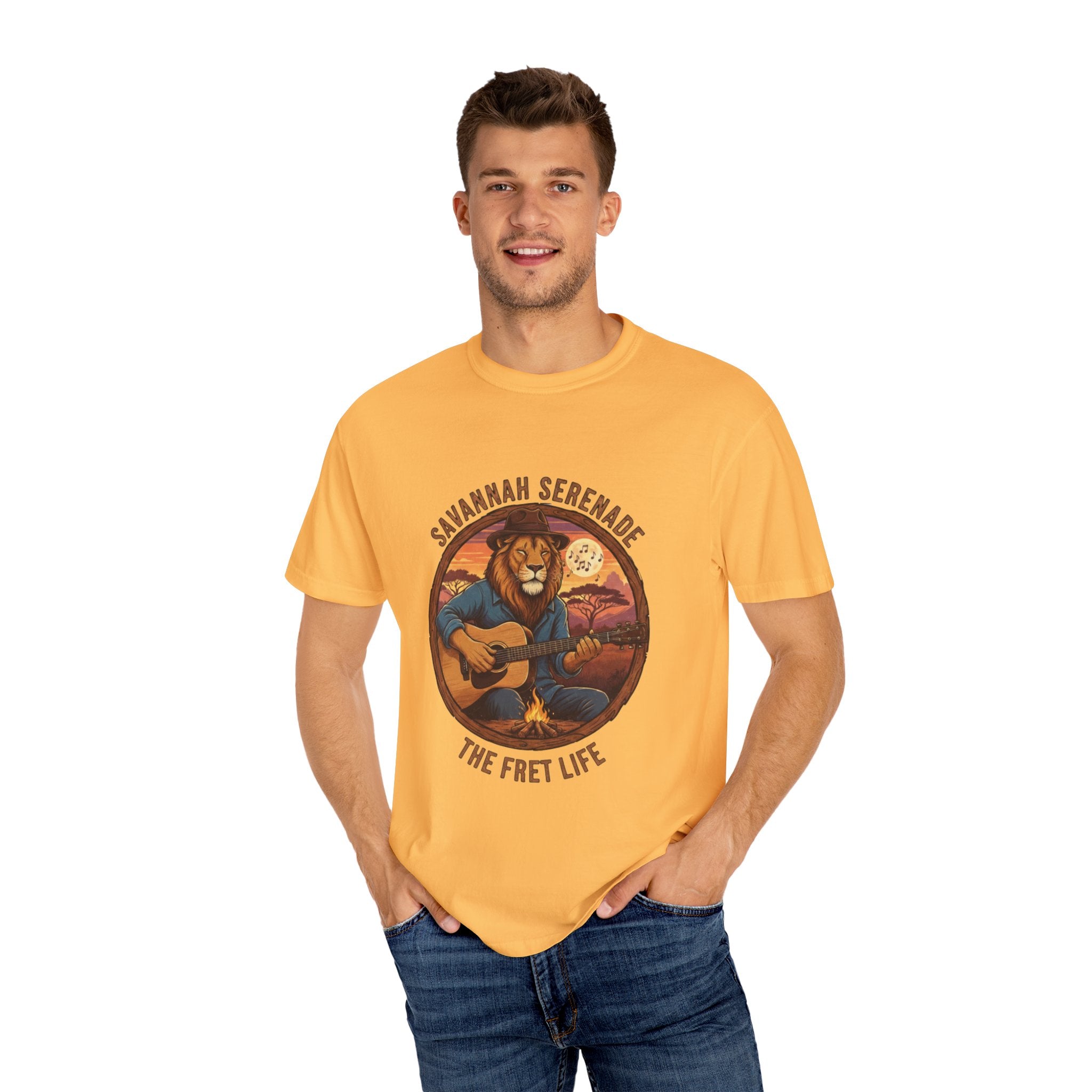 Savannah Serenade: The King of the Jungle's Fret Life Tee