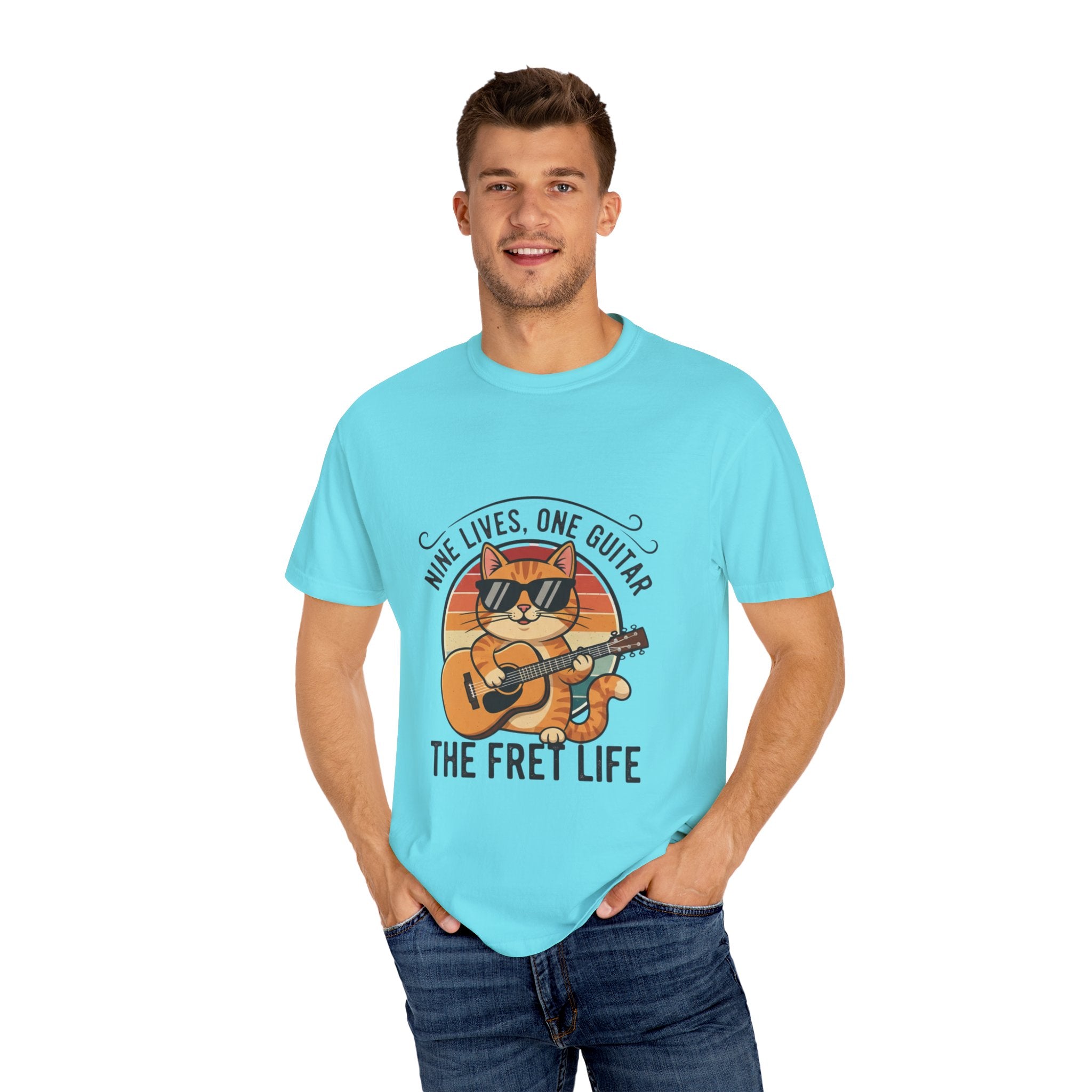 Nine Lives, One Guitar: The Cool Cat Fret Life Tee