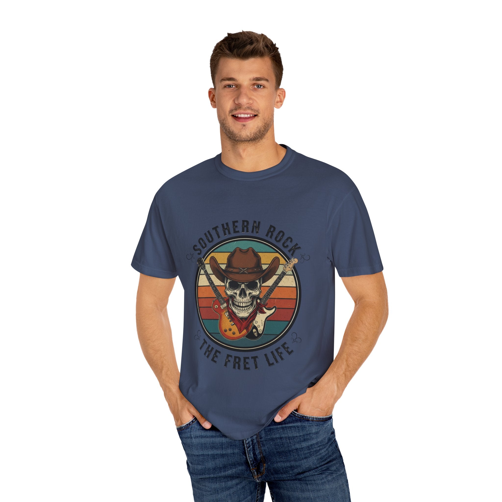 Southern Rock Skull: The Fret Life Outlaw Tee