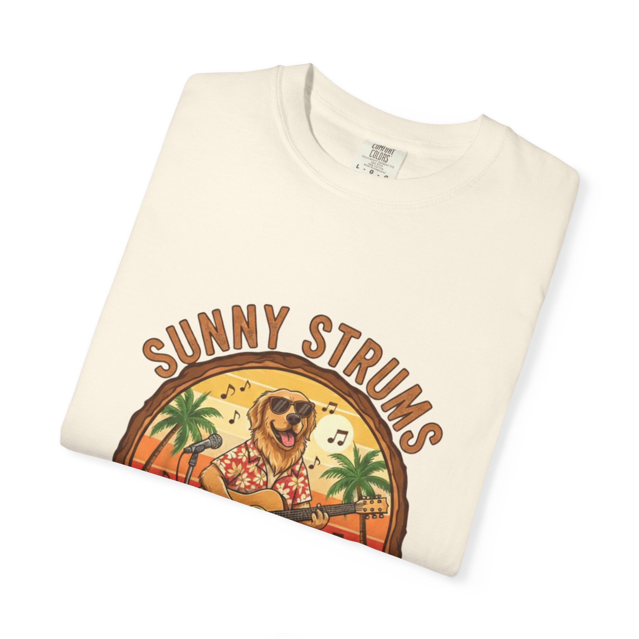 Sunny Strums: Golden Retriever Acoustic Serenade Tee