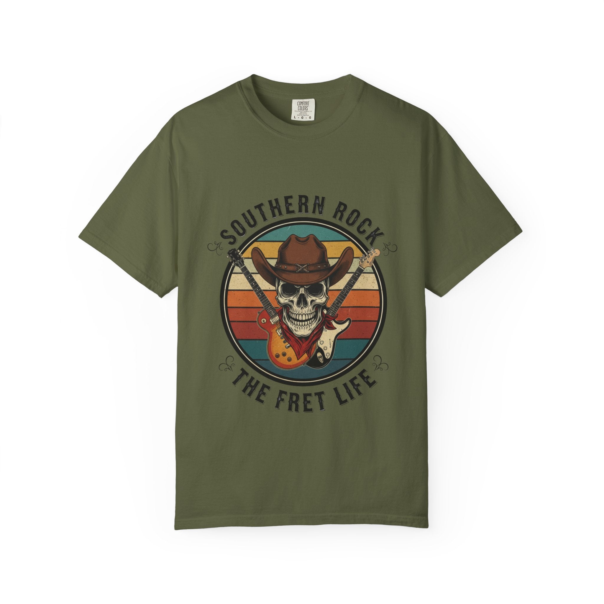 Southern Rock Skull: The Fret Life Outlaw Tee