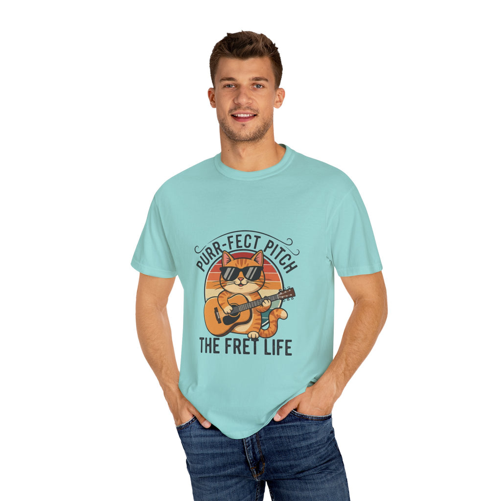 Purr-Fect Pitch: The Cool Cat Fret Life Tee