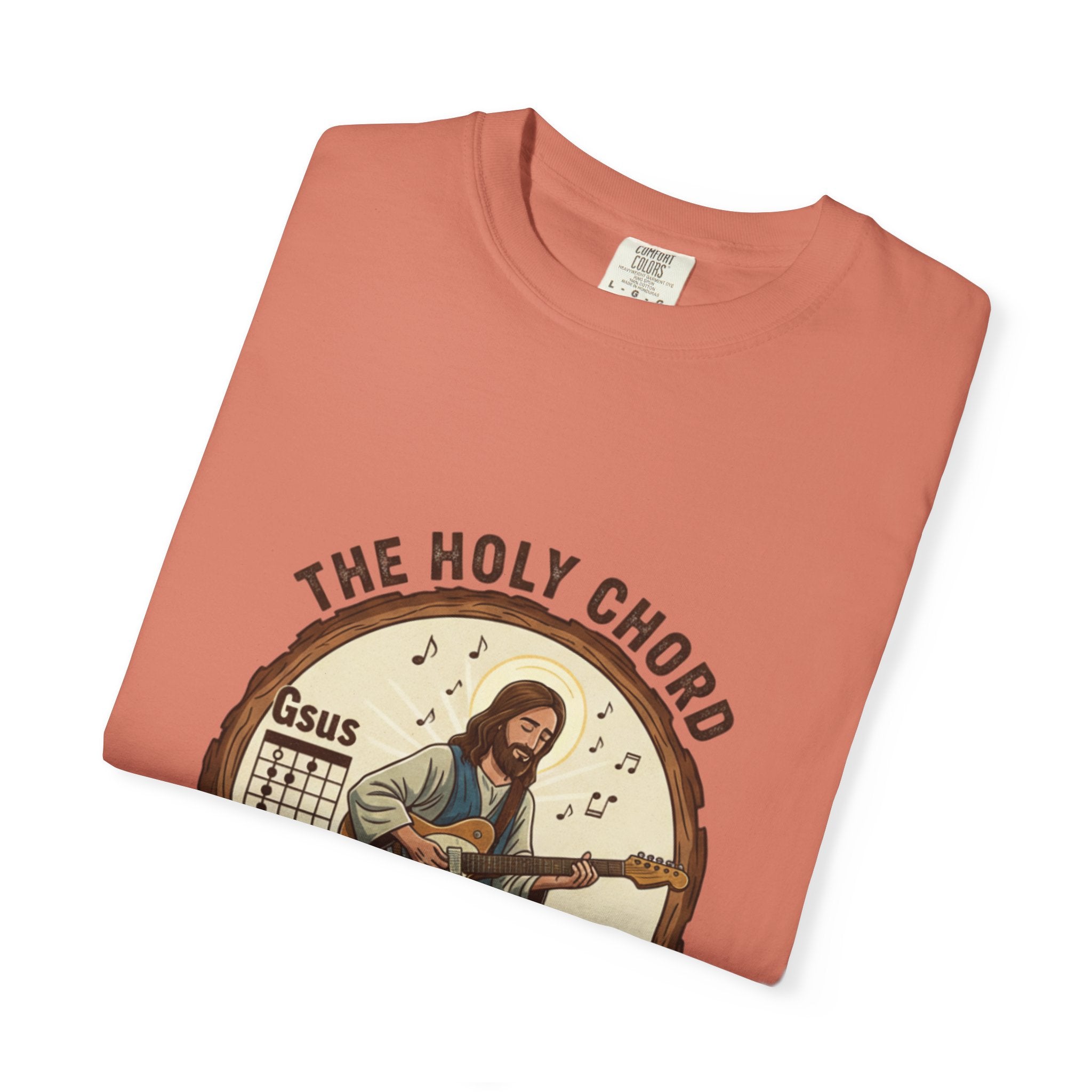 The Holy Chord Gsus T-Shirt: Faith, Music, and the Fret Life.