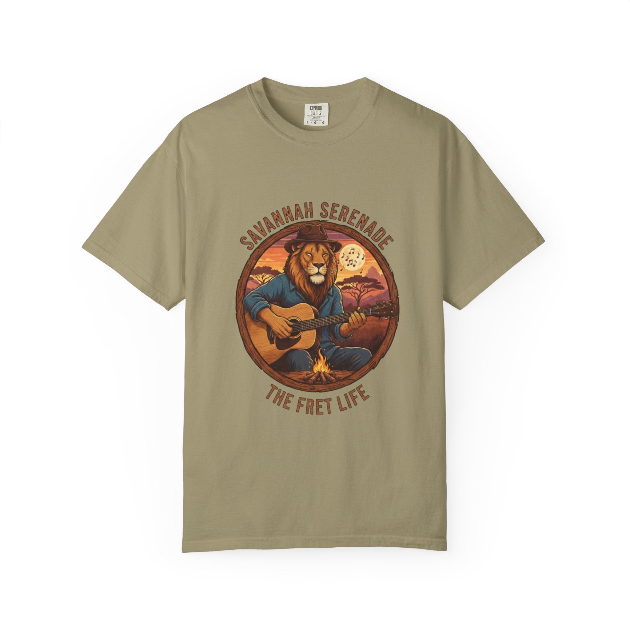 Savannah Serenade: The King of the Jungle's Fret Life Tee