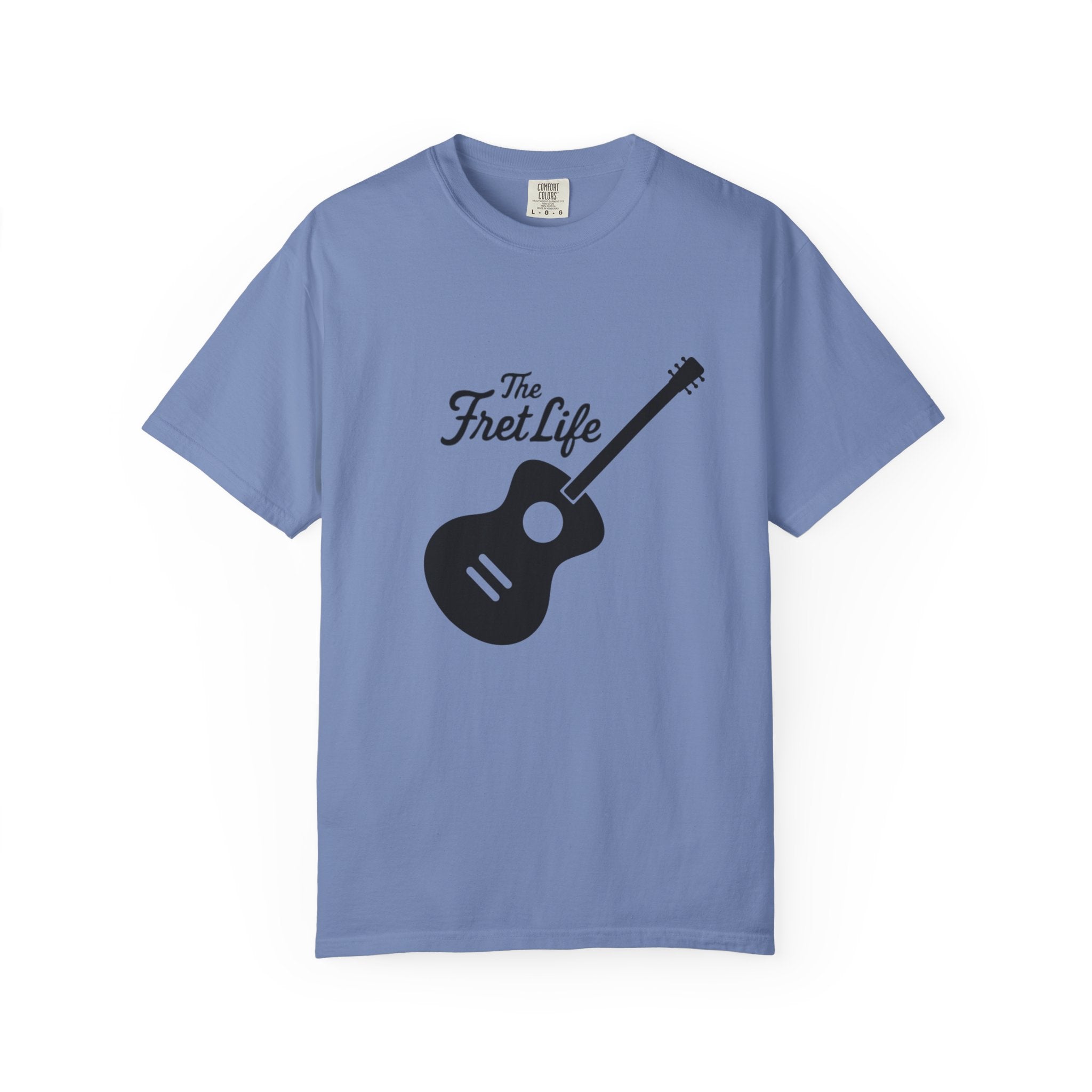 Acoustic Guitar, The Fret Life, Unisex Garment-Dyed T-shirt