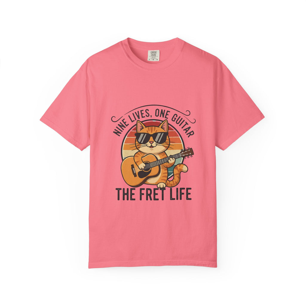 Nine Lives, One Guitar: The Cool Cat Fret Life Tee