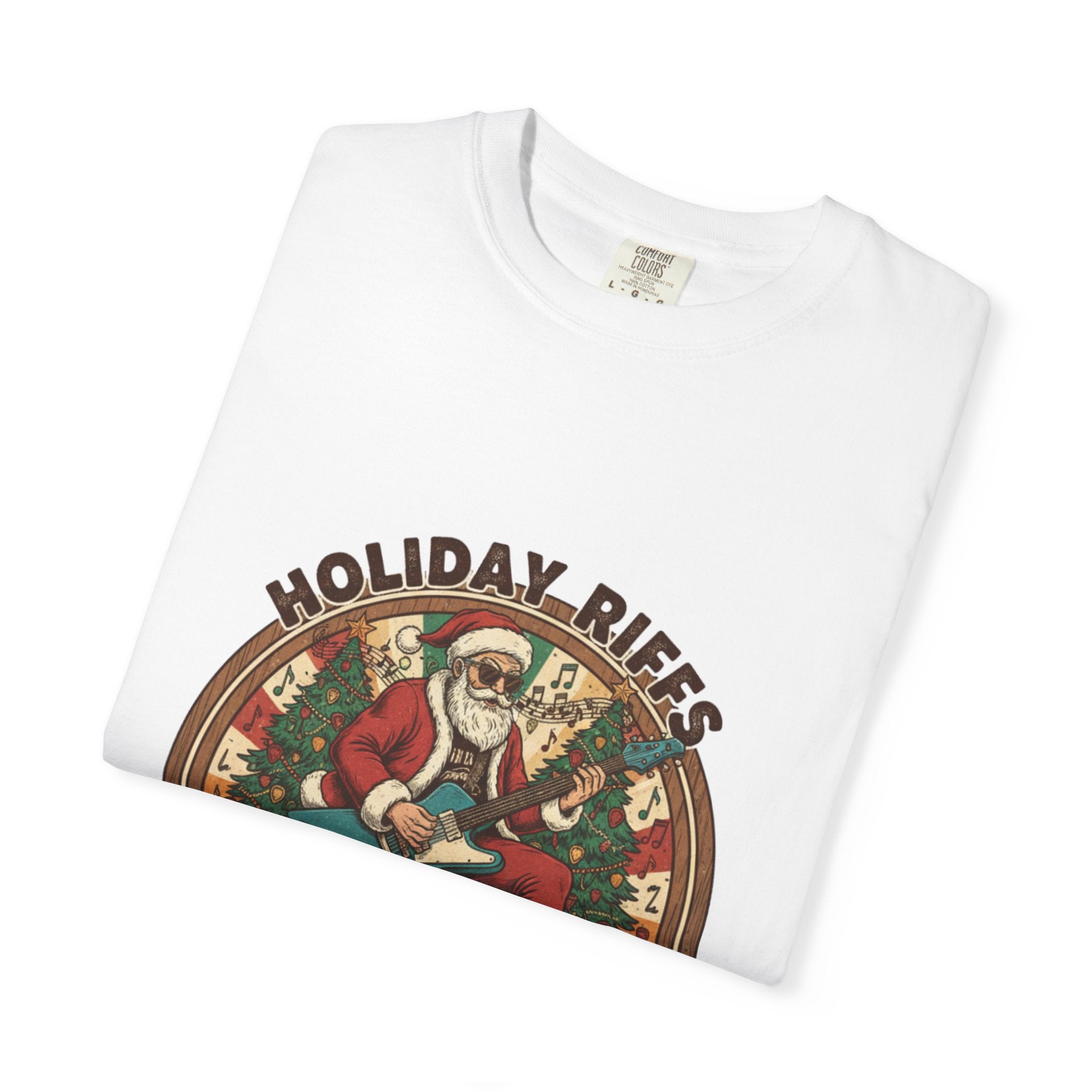 Holiday Riffs T-Shirt | Funny Christmas Guitar Music Tee