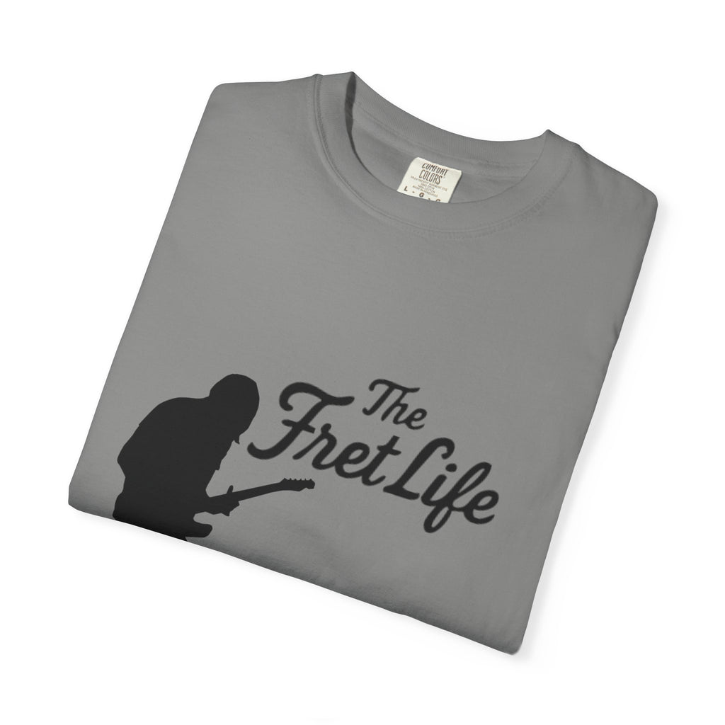 Guitar Player T-shirt with The Fret Life Logo
