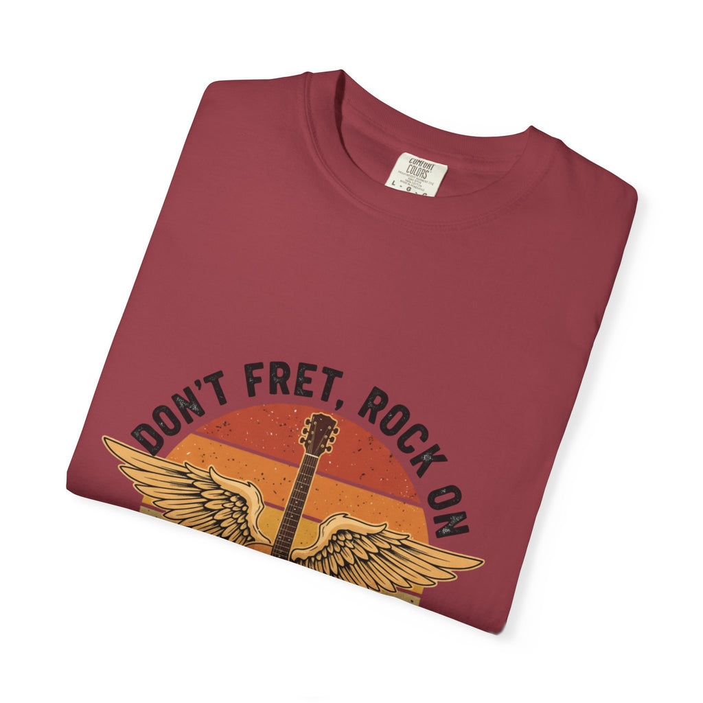 Don't Fret, Rock On Winged Guitar T-Shirt