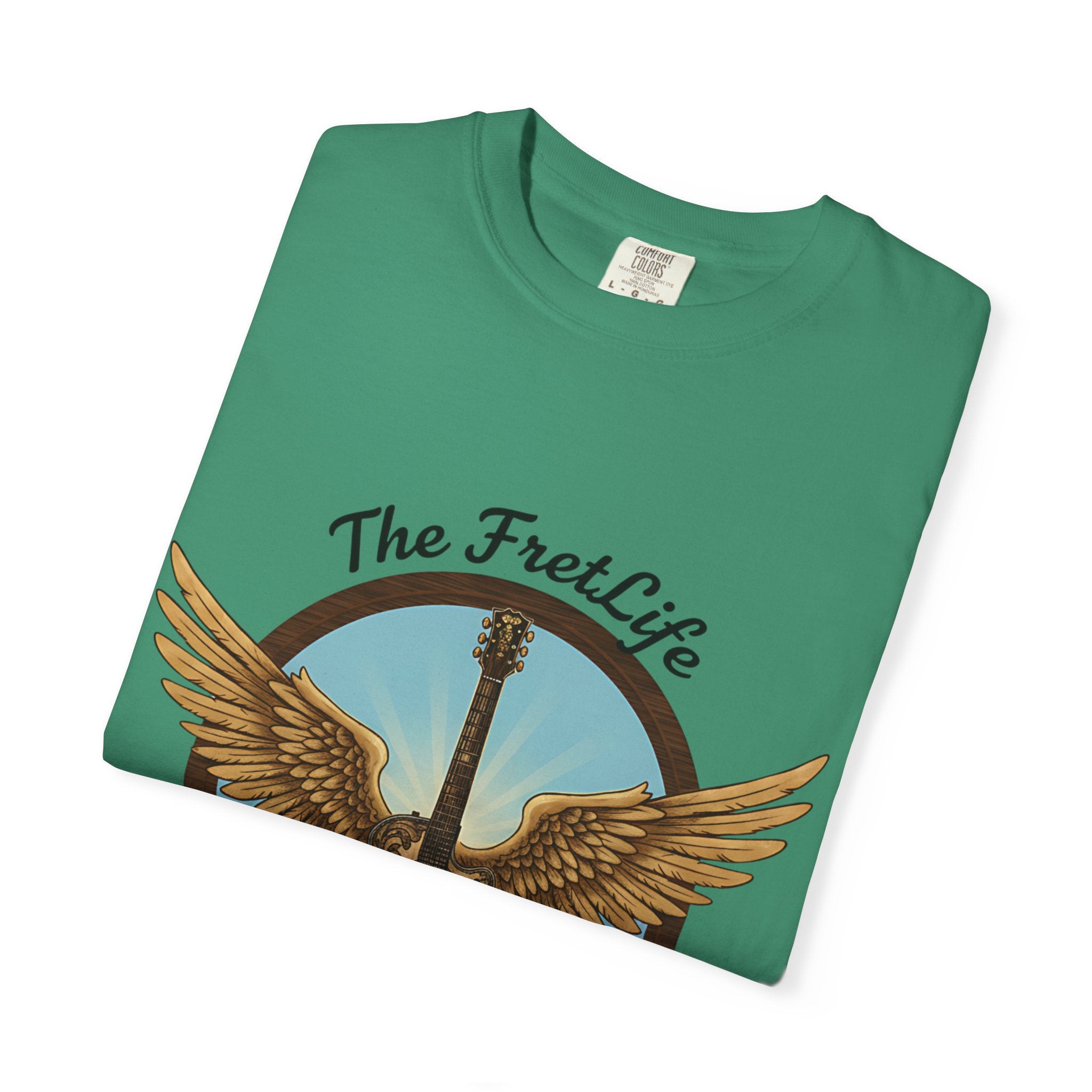 Winged Guitar T-shirt - The Fret Life Logo, Music Lover Gift