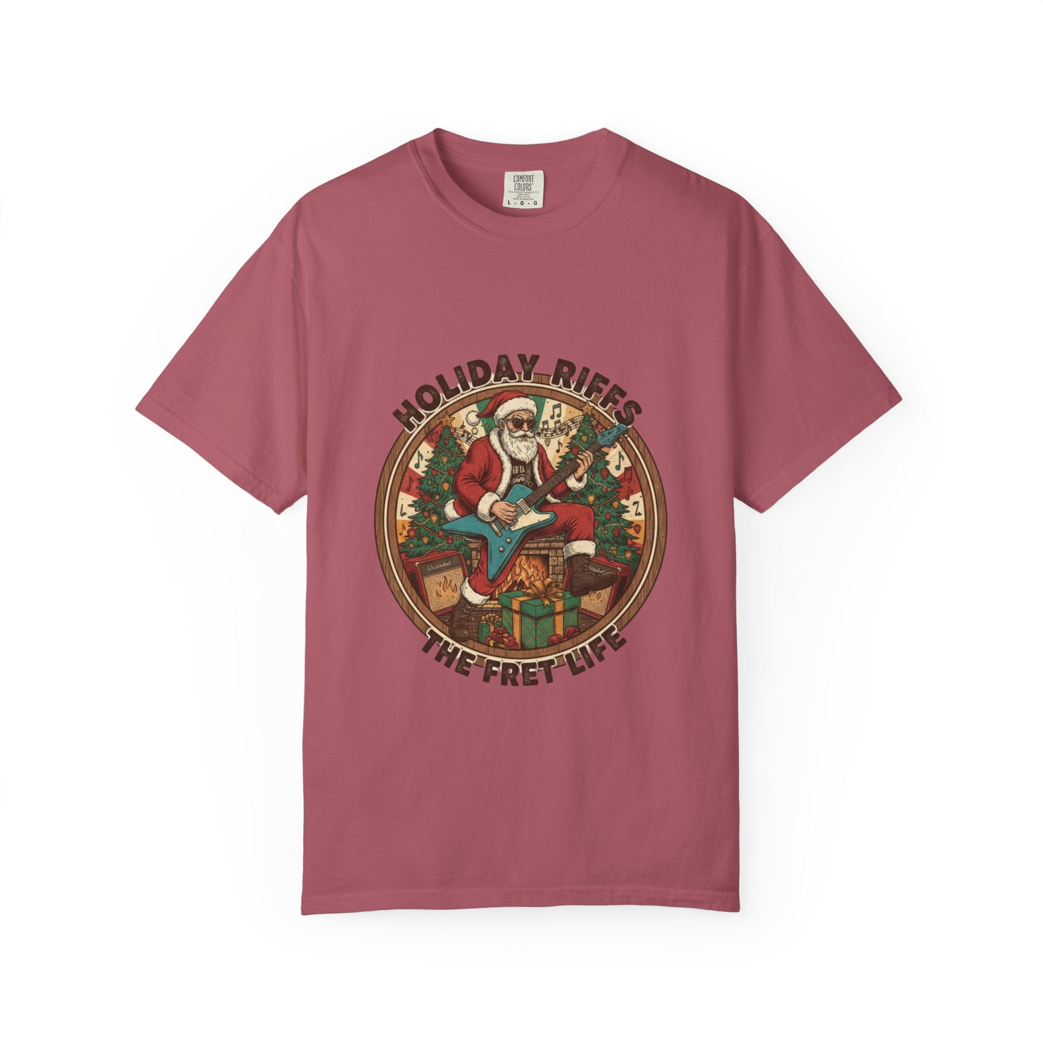 Holiday Riffs T-Shirt | Funny Christmas Guitar Music Tee