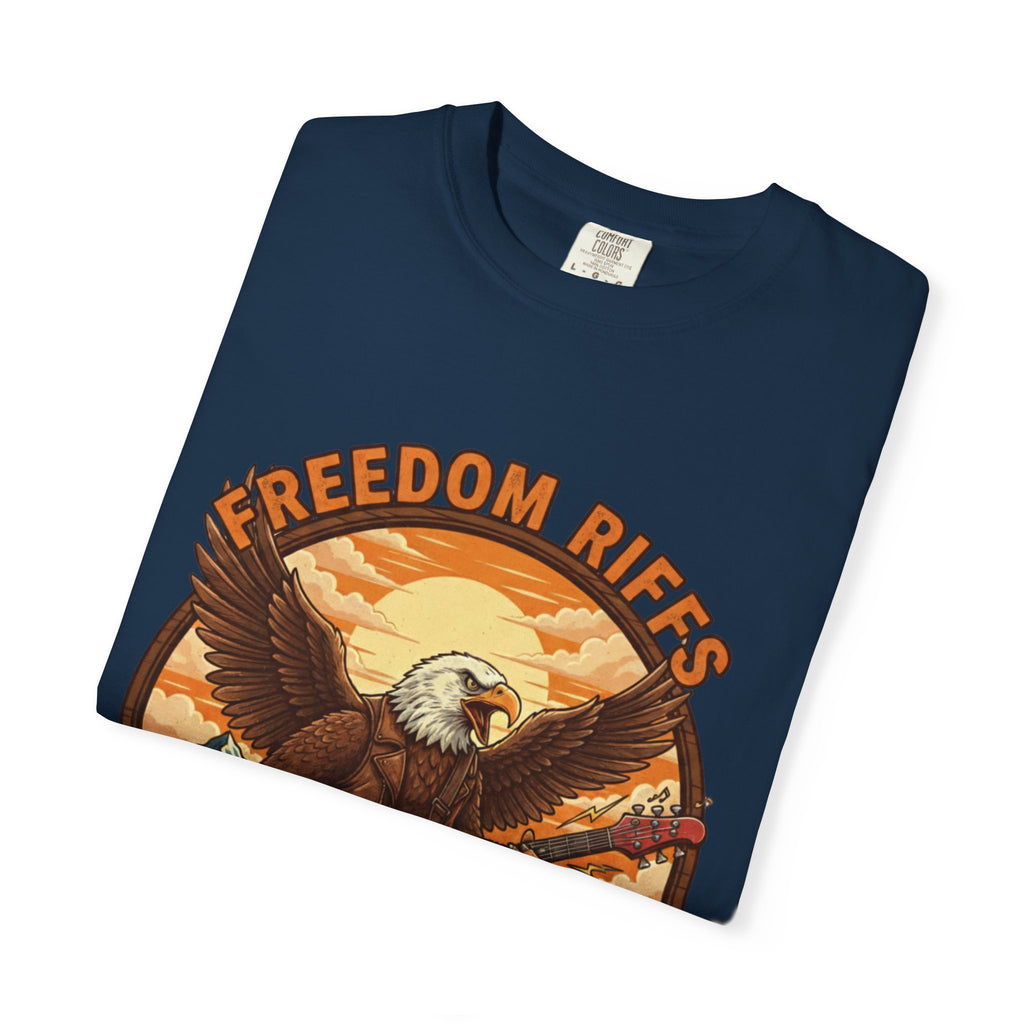Freedom Riffs: The Eagle's Patriotic Shred Fret Life Tee