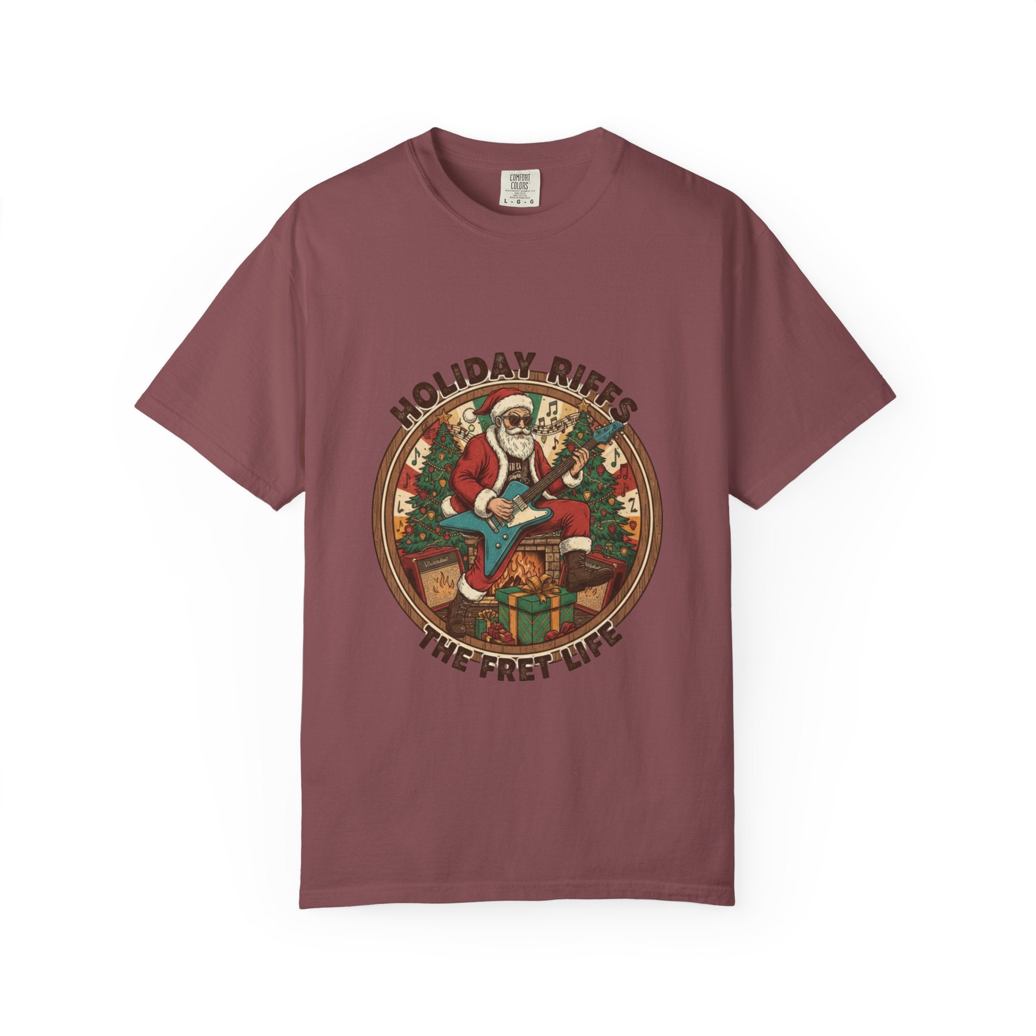 Holiday Riffs T-Shirt | Funny Christmas Guitar Music Tee