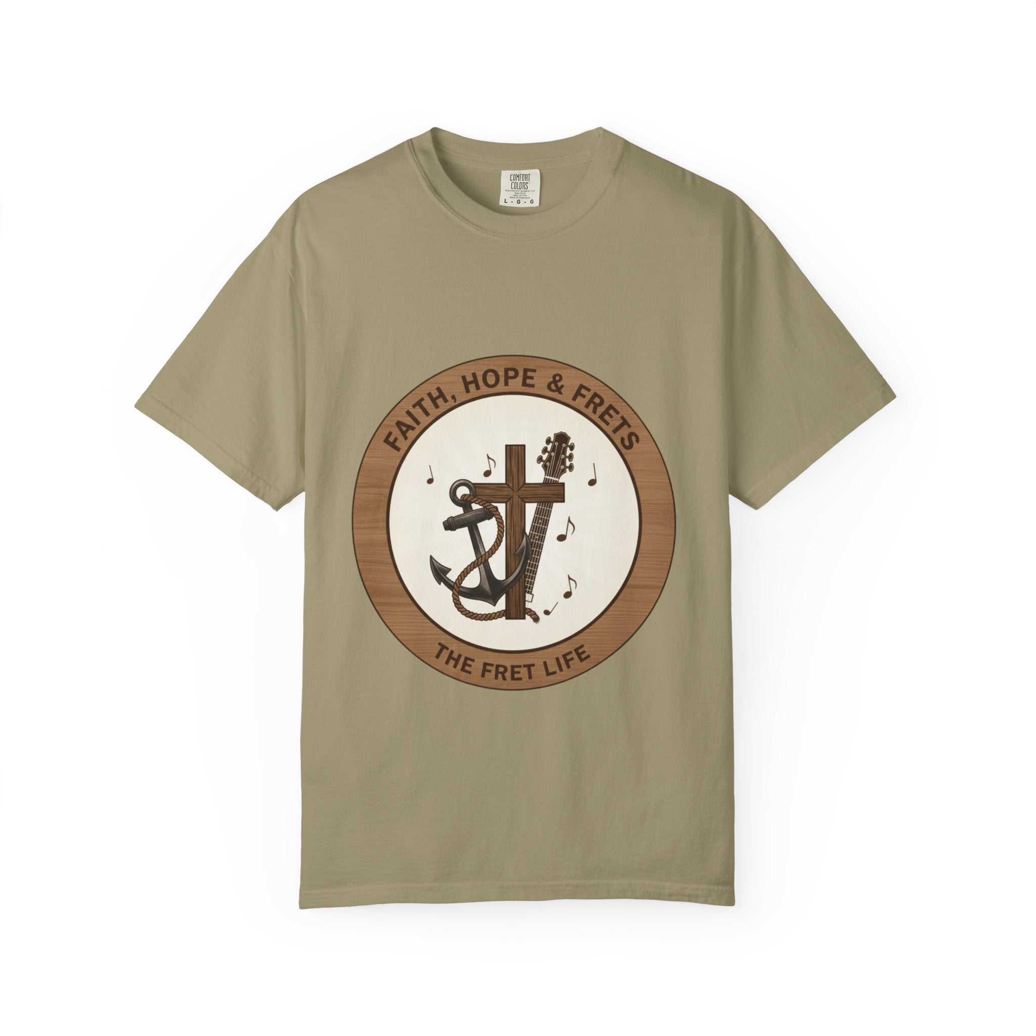 Faith Hope & Frets T-Shirt | Christian Guitar Worship Music Tee