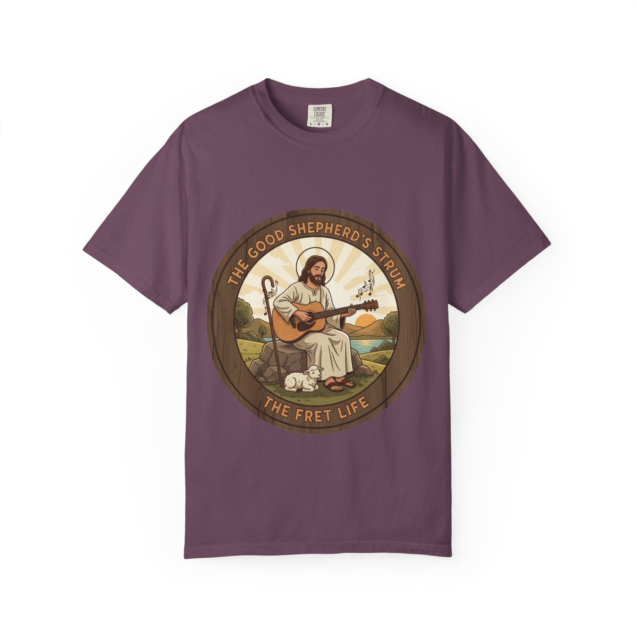 The Good Shepherd's Strum T-Shirt: Led by the Ultimate Musician.