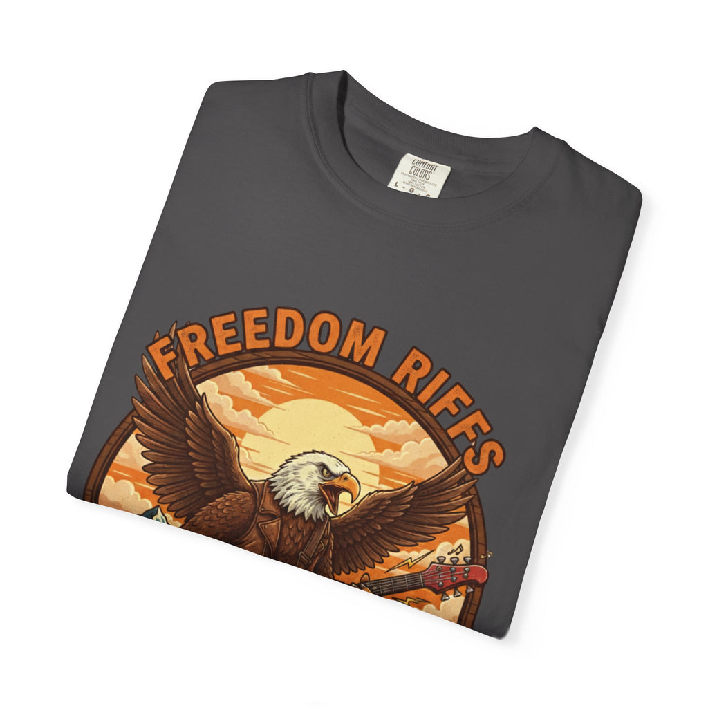 Freedom Riffs: The Eagle's Patriotic Shred Fret Life Tee