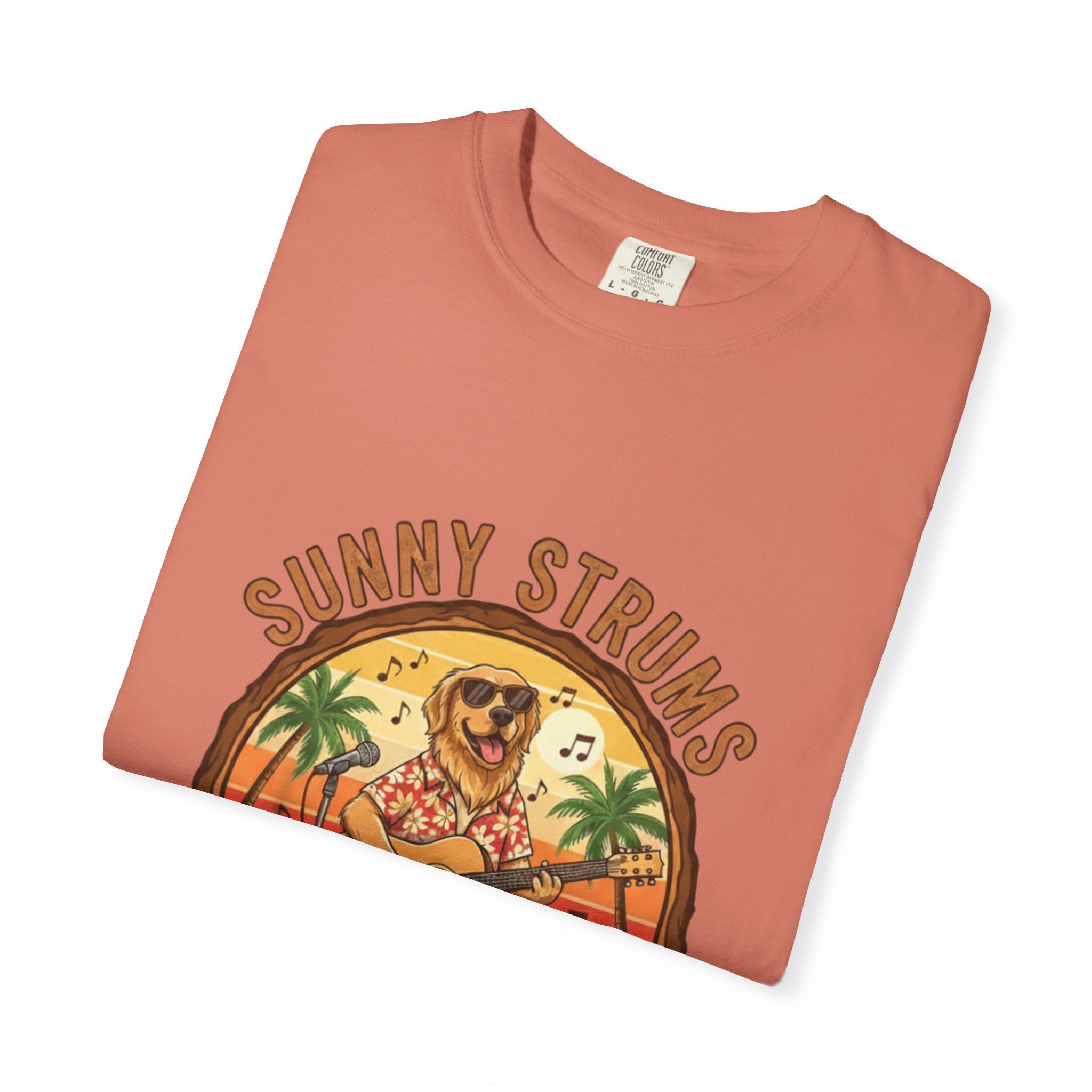 Sunny Strums: Golden Retriever Acoustic Serenade Tee