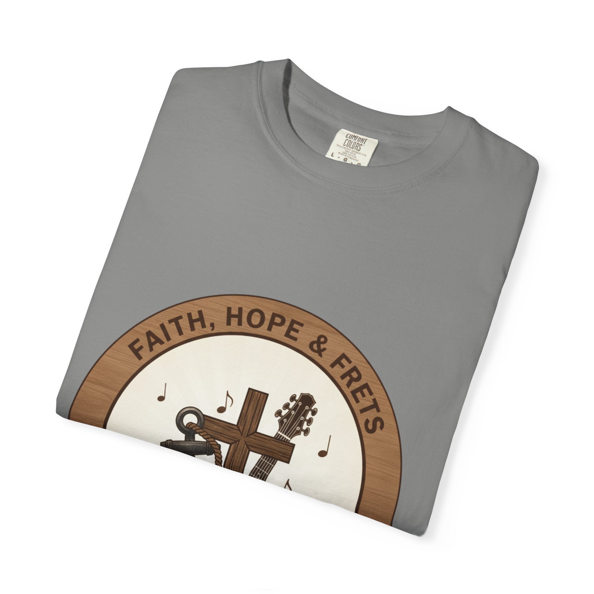 Faith Hope & Frets T-Shirt | Christian Guitar Worship Music Tee