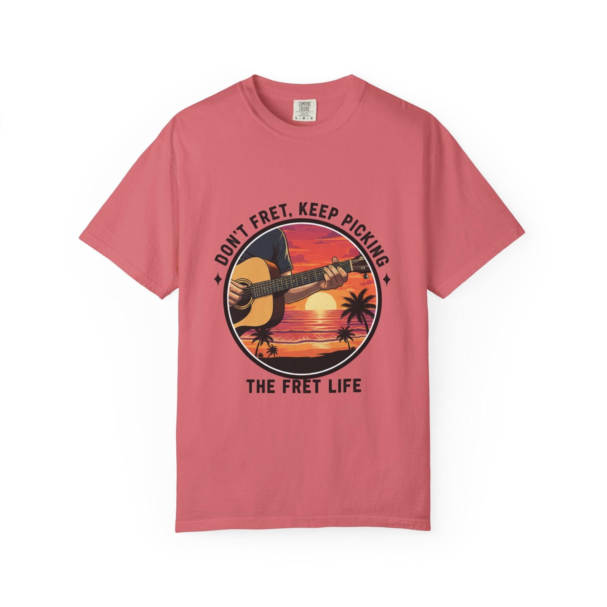 Don't Fret, Keep Picking: Island Sunset Guitar Tee