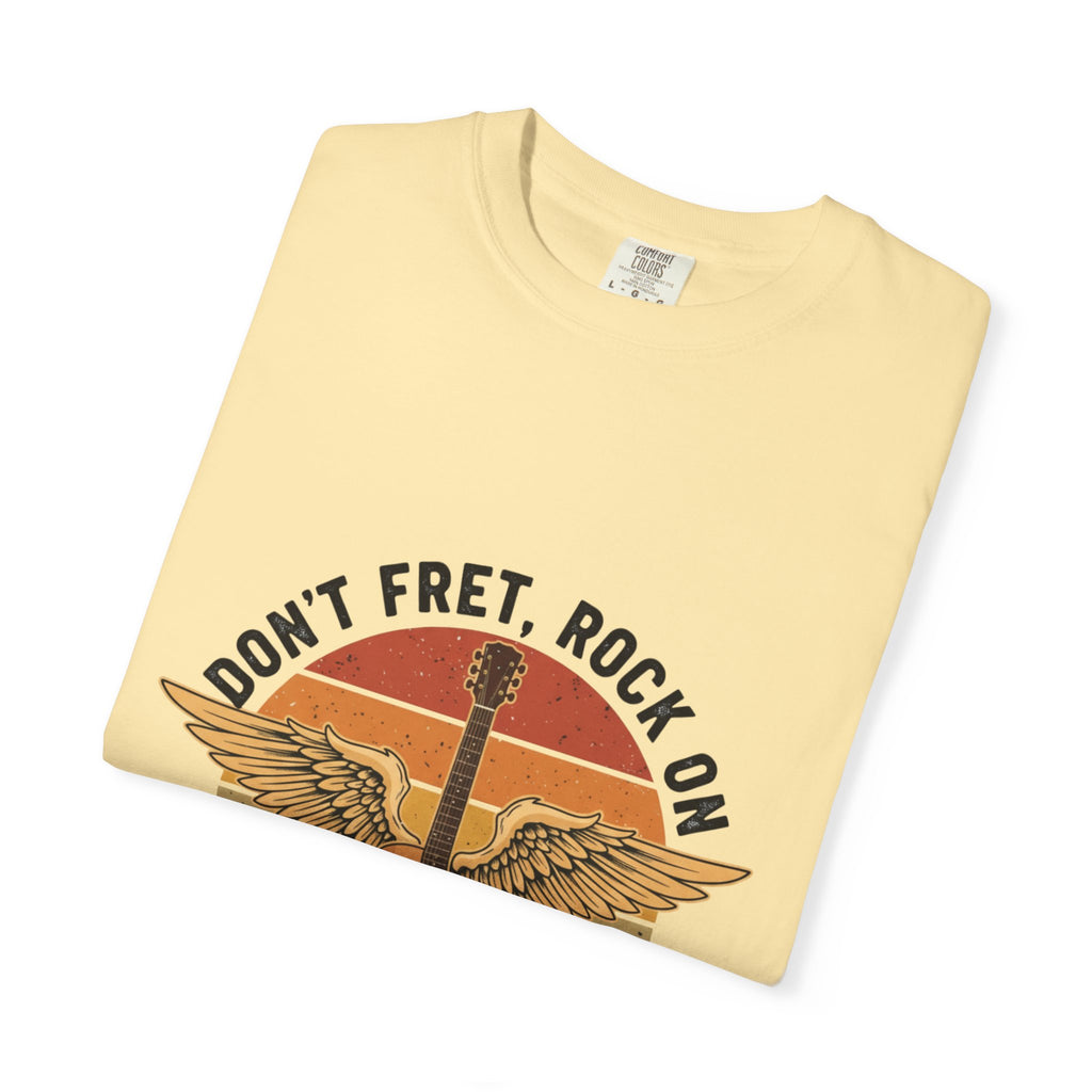 Don't Fret, Rock On Winged Guitar T-Shirt