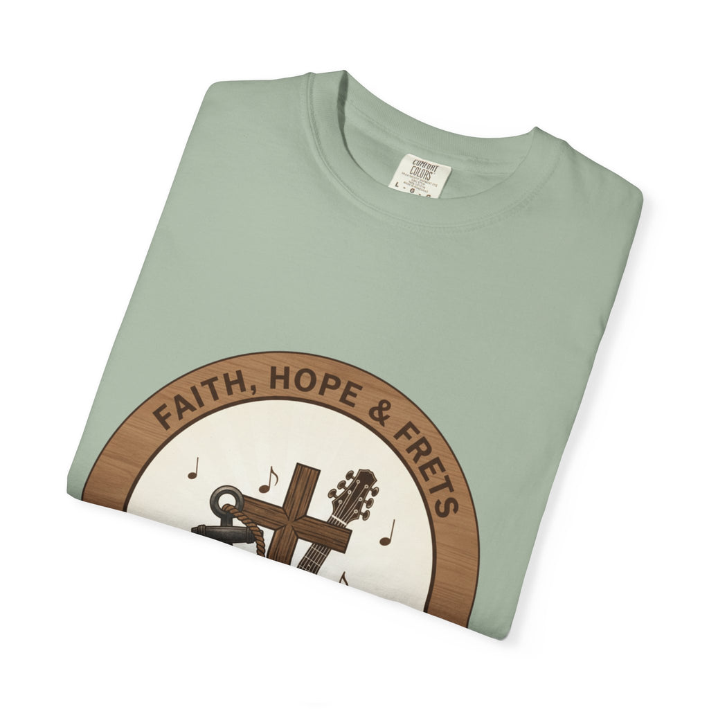 Faith Hope & Frets T-Shirt | Christian Guitar Worship Music Tee