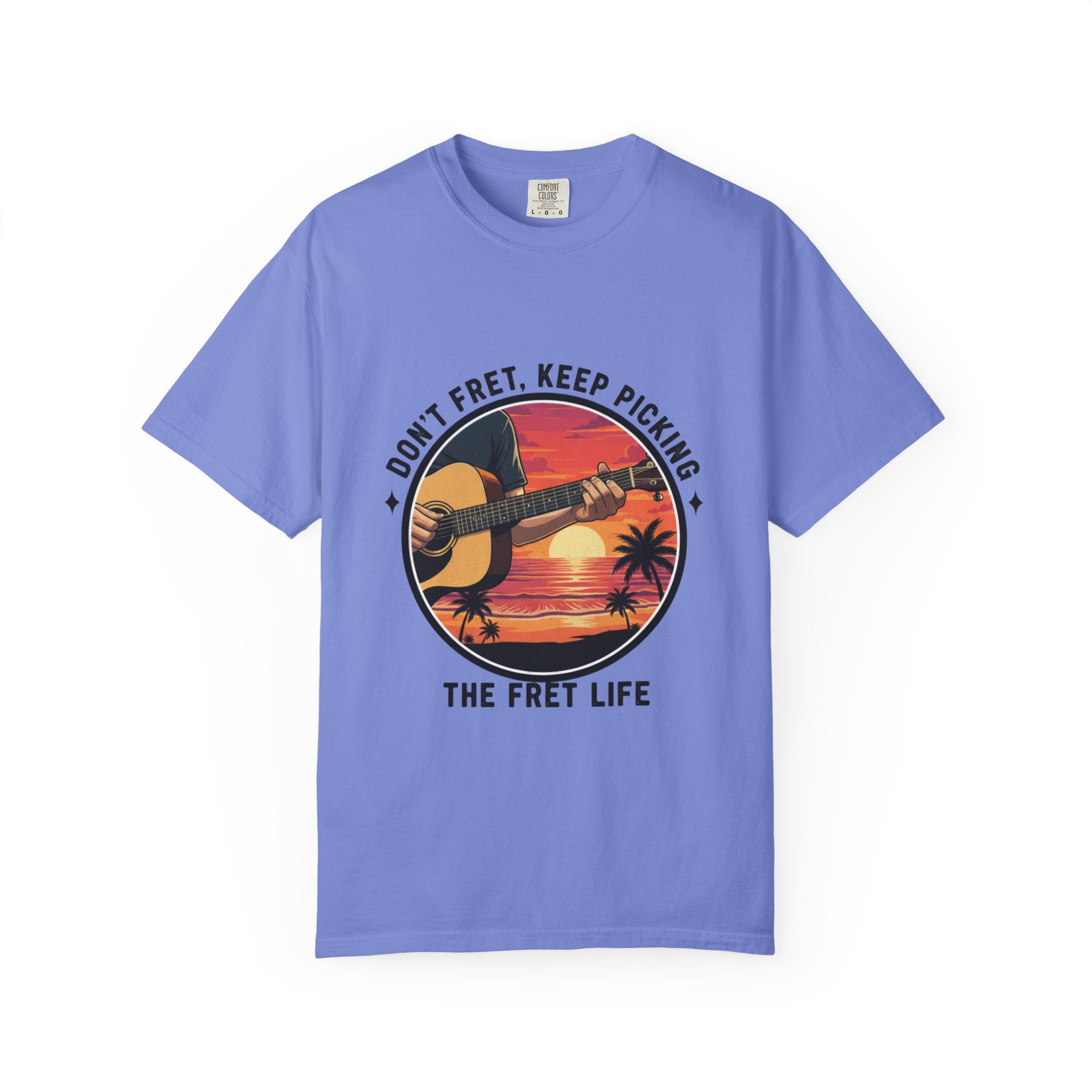 Don't Fret, Keep Picking: Island Sunset Guitar Tee