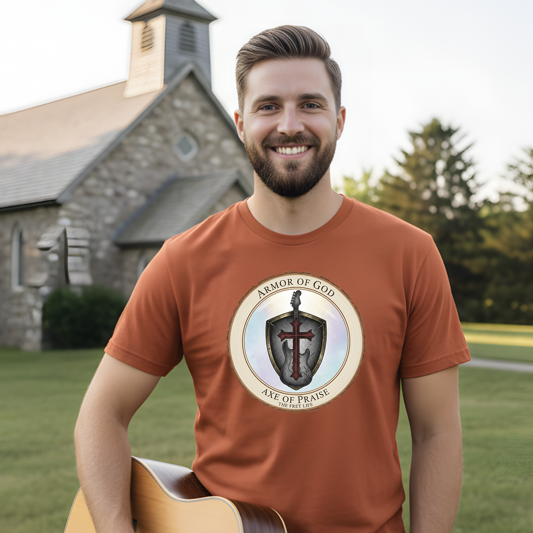 Armor of God T-Shirt | Ephesians 6 Christian Guitarist Tee