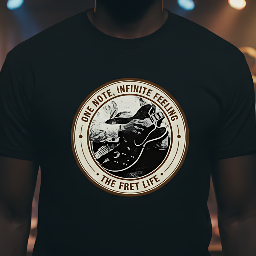 Lucille Blues T-Shirt | BBK's ES-355 Guitar Fan Tee