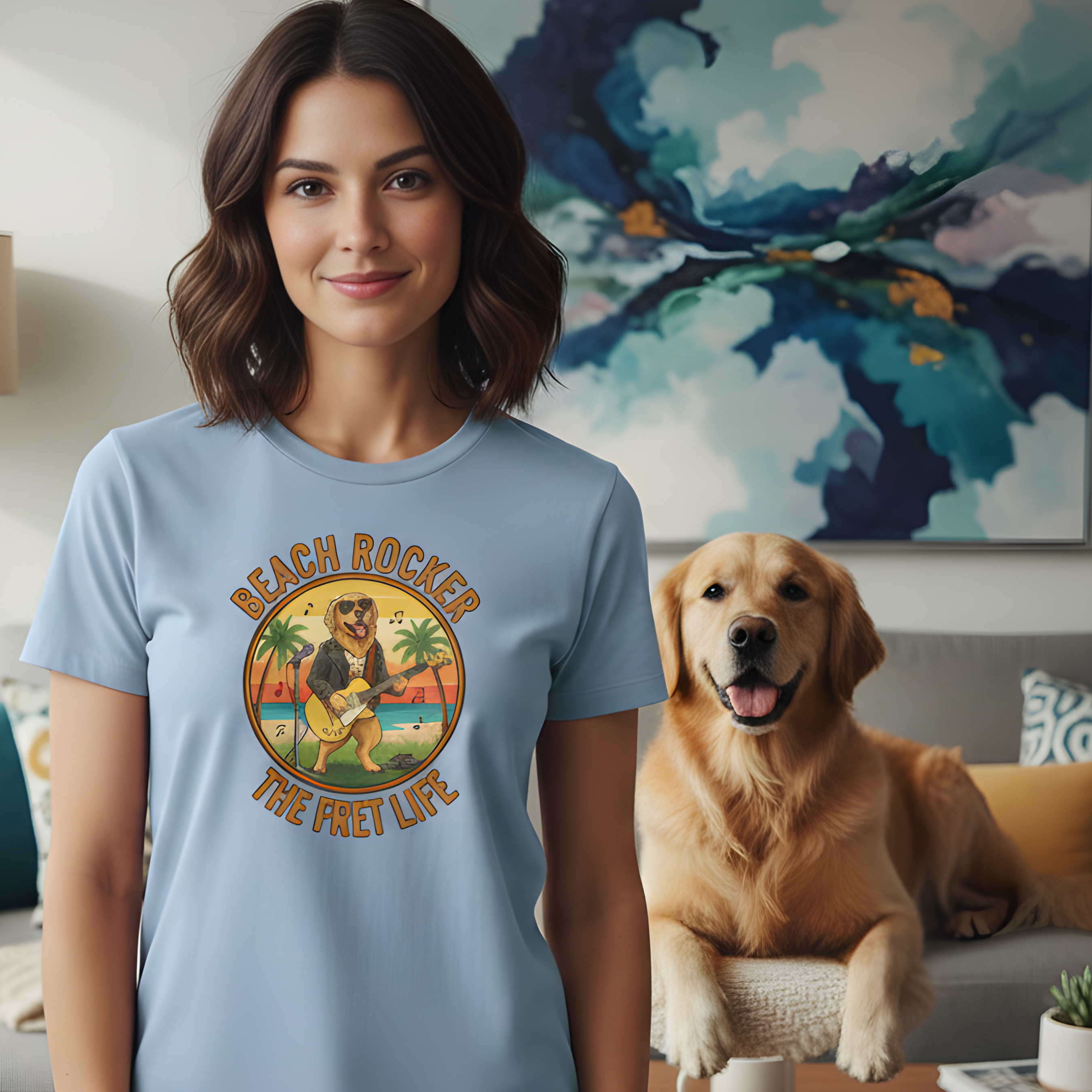 Beach Rocker: Golden's Sunset Shred Fret Life Tee