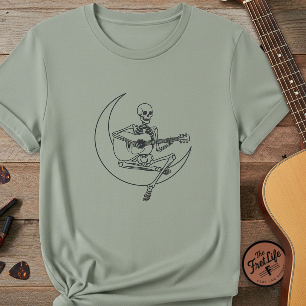 Skeleton on Moon T-Shirt