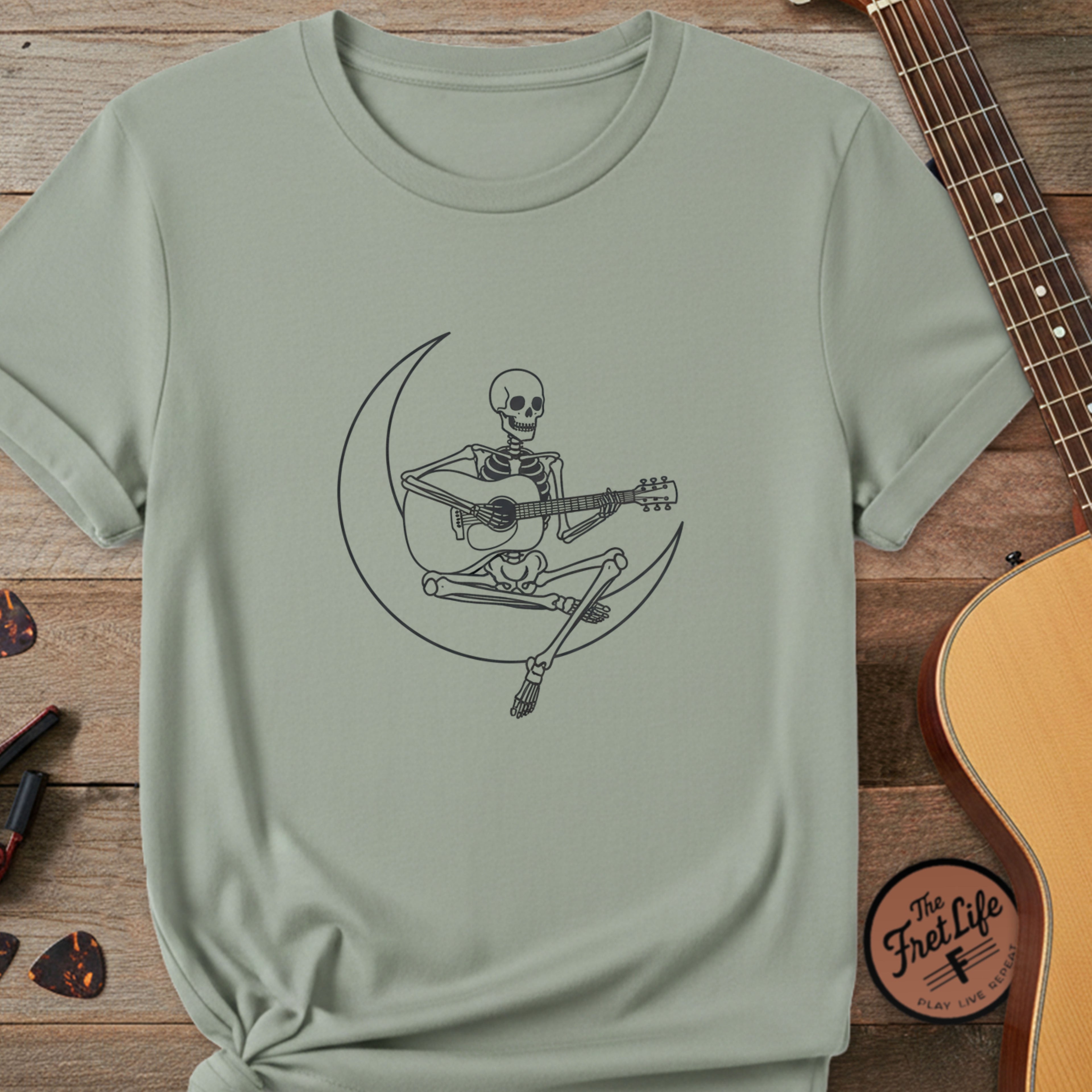 Skeleton on Moon T-Shirt