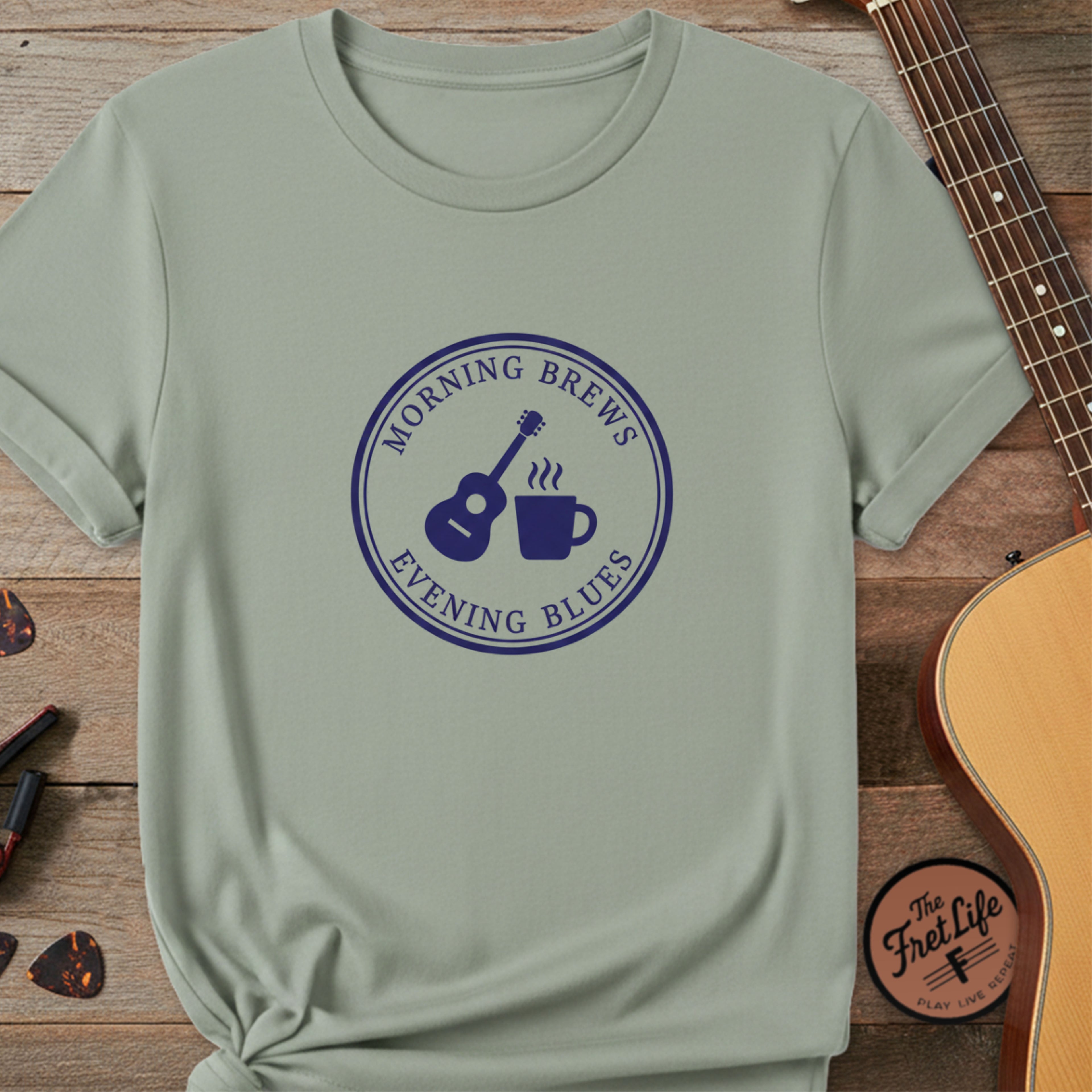 Morning Brews, Evening Blues (Vintage) | Premium Tee