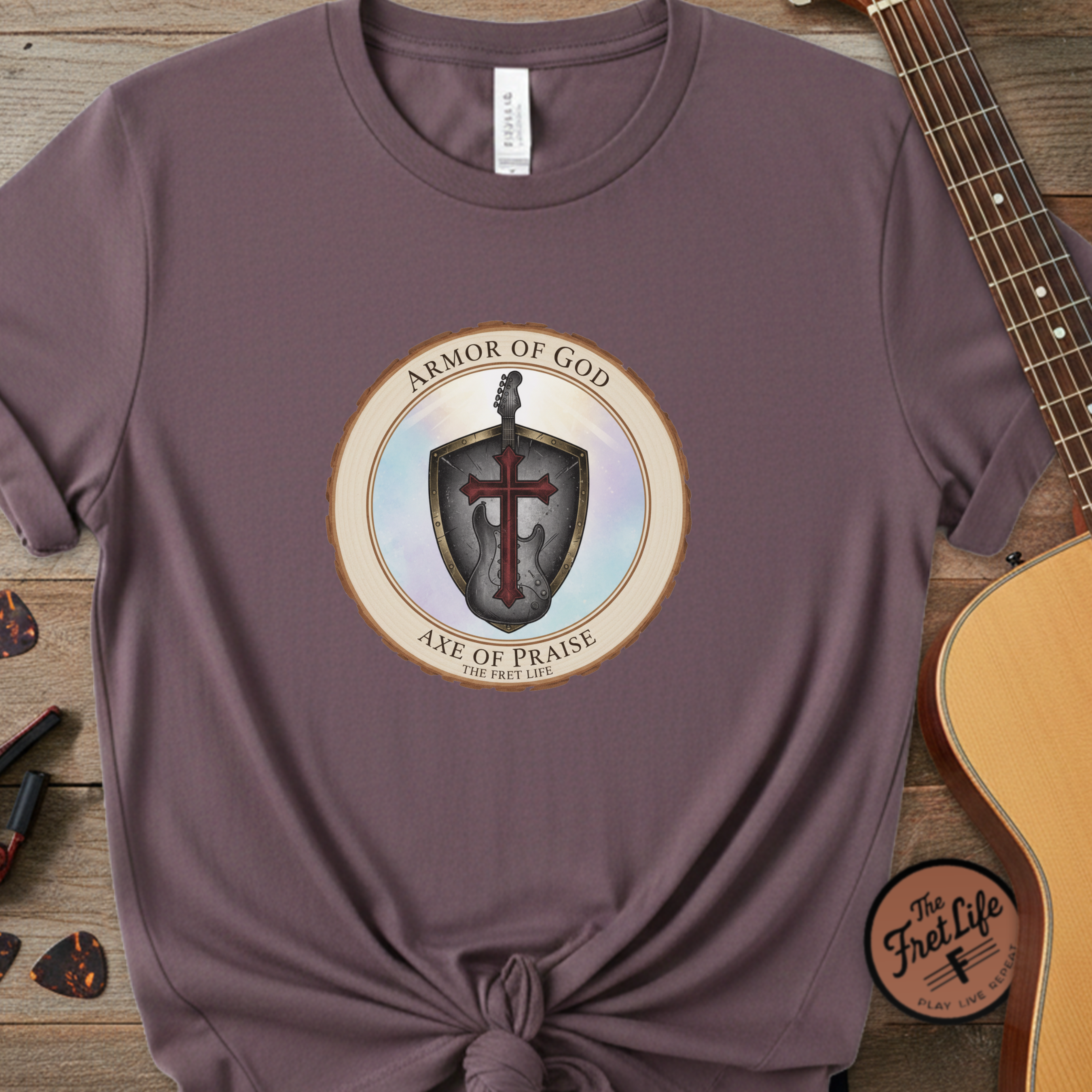 Armor of God T-Shirt | Ephesians 6 Christian Guitarist Tee