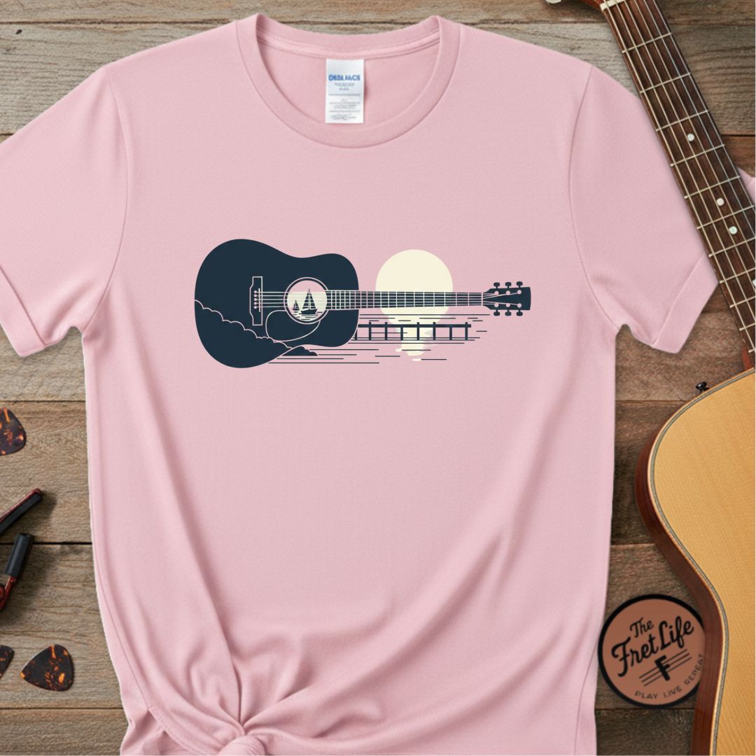 The Harbor Sunset Tee | Nautical Sailboat Acoustic Design