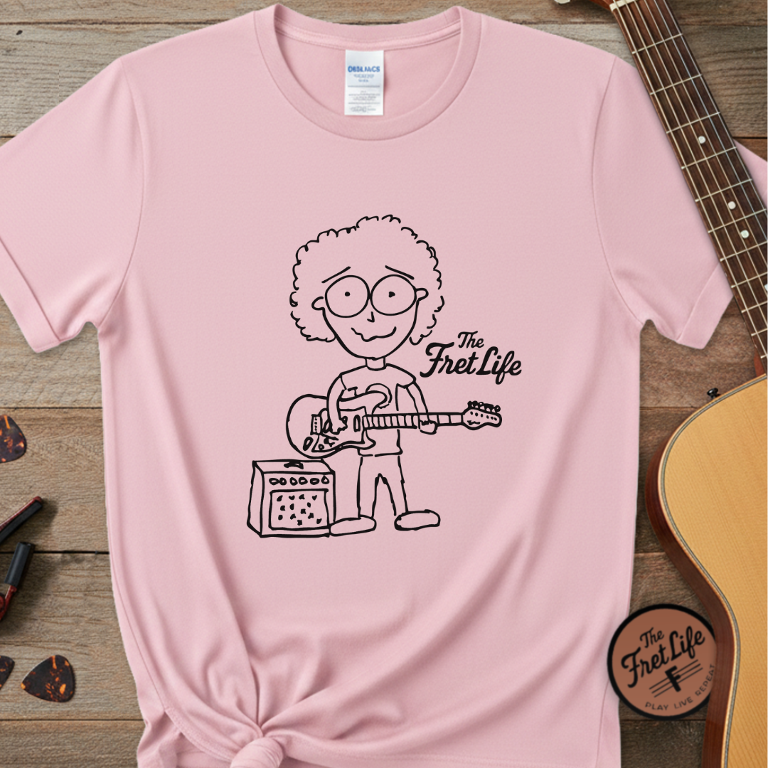 "Electric Eyeball Rocker" Tee: Unplugged & Unhinged Guitarist Graphic