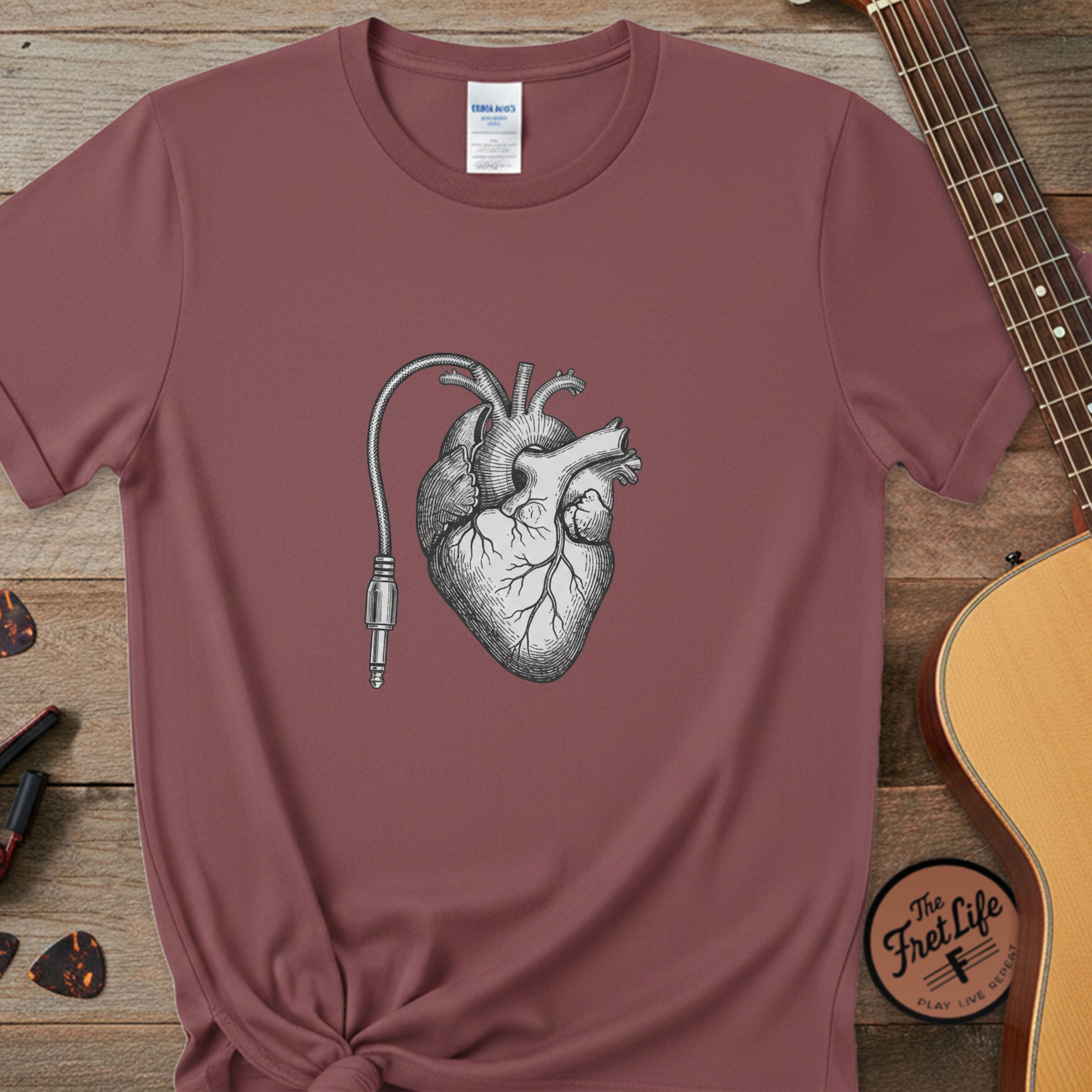 Anatomical Cable Heart T-Shirt