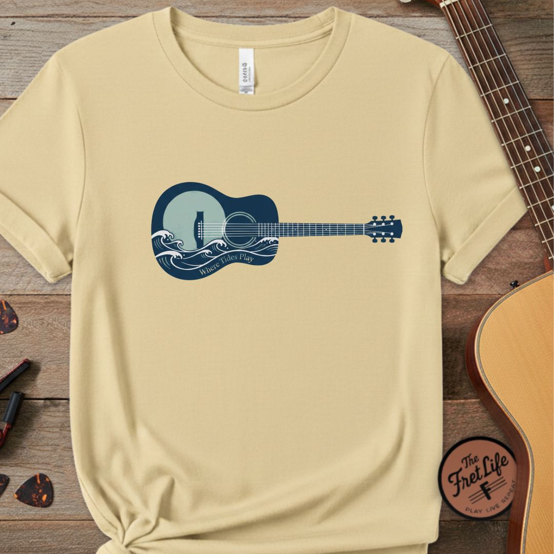 "Where Tides Play" Signature Tee | Moonlit Wave Design