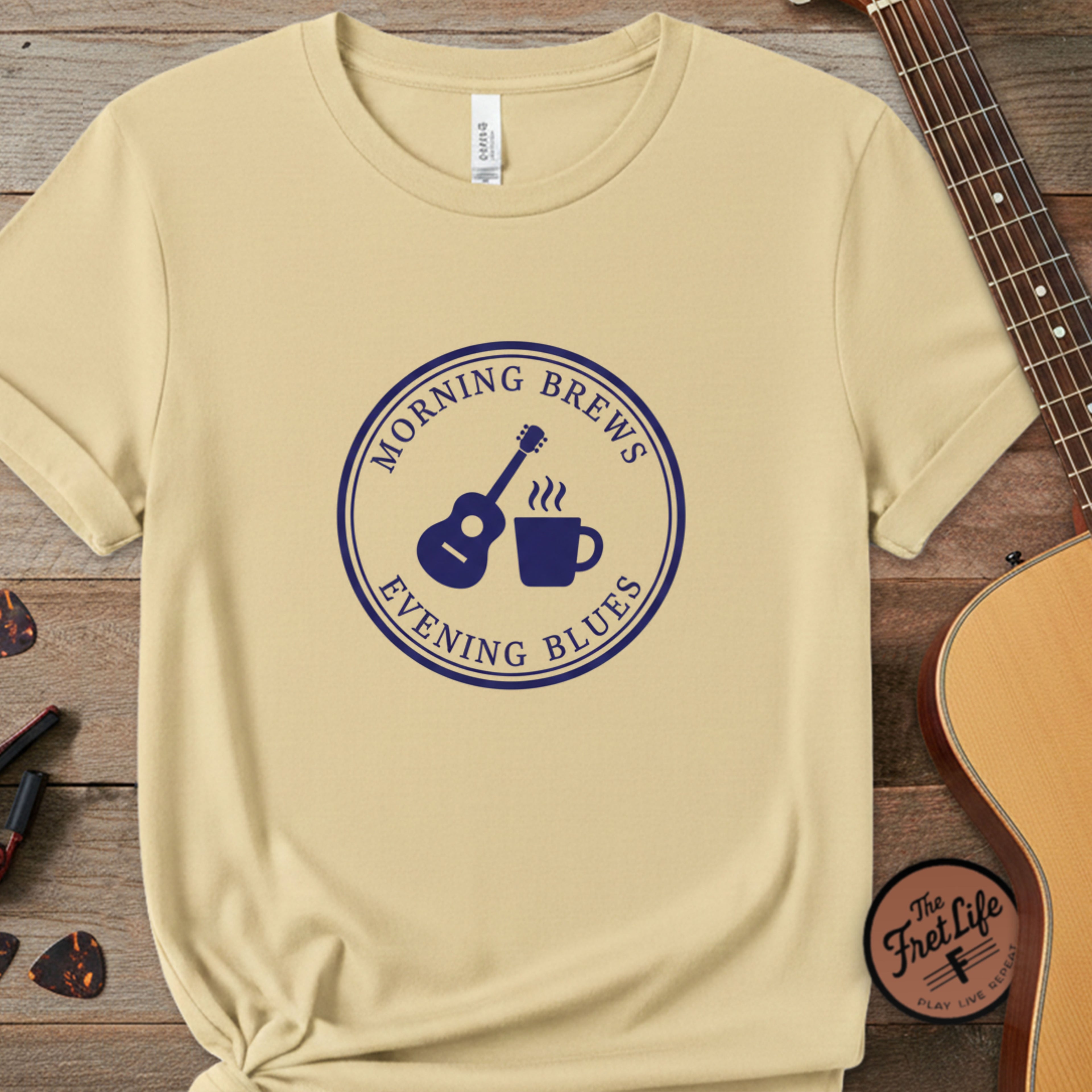 Morning Brews, Evening Blues (Vintage) | Premium Tee