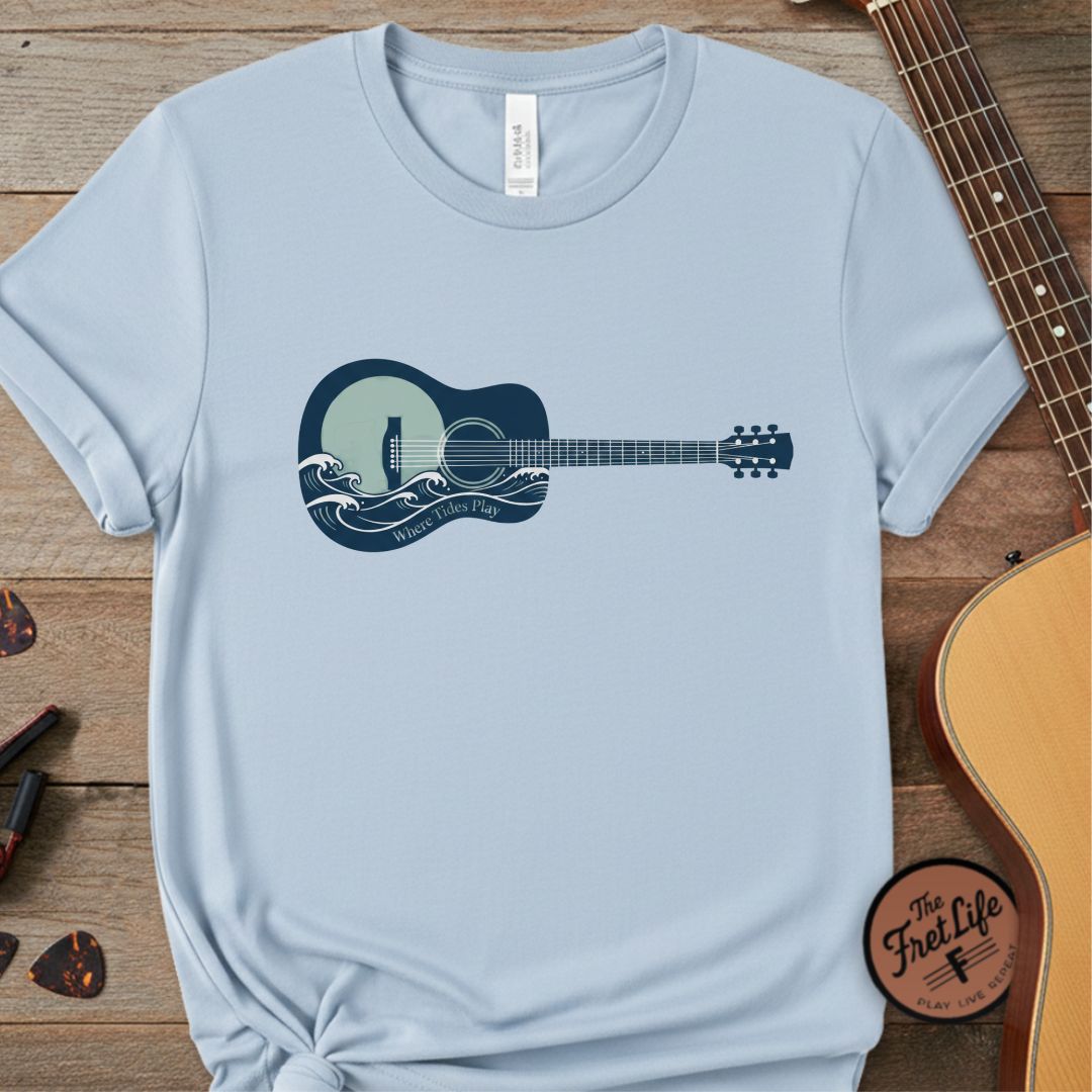 "Where Tides Play" Signature Tee | Moonlit Wave Design